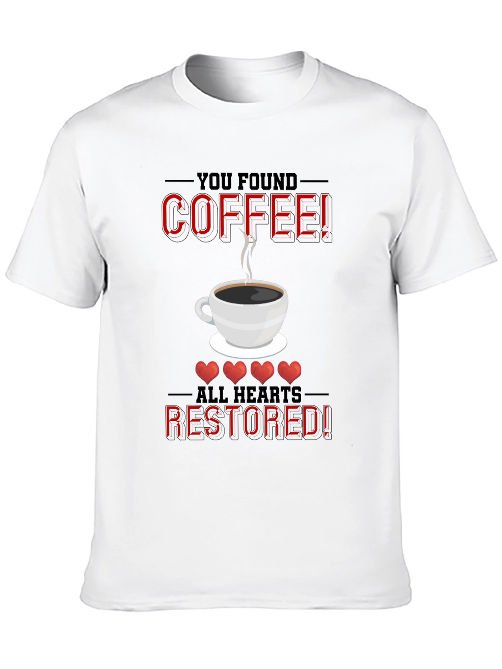 Coffee Restored Hearts Graphic T-Shirt