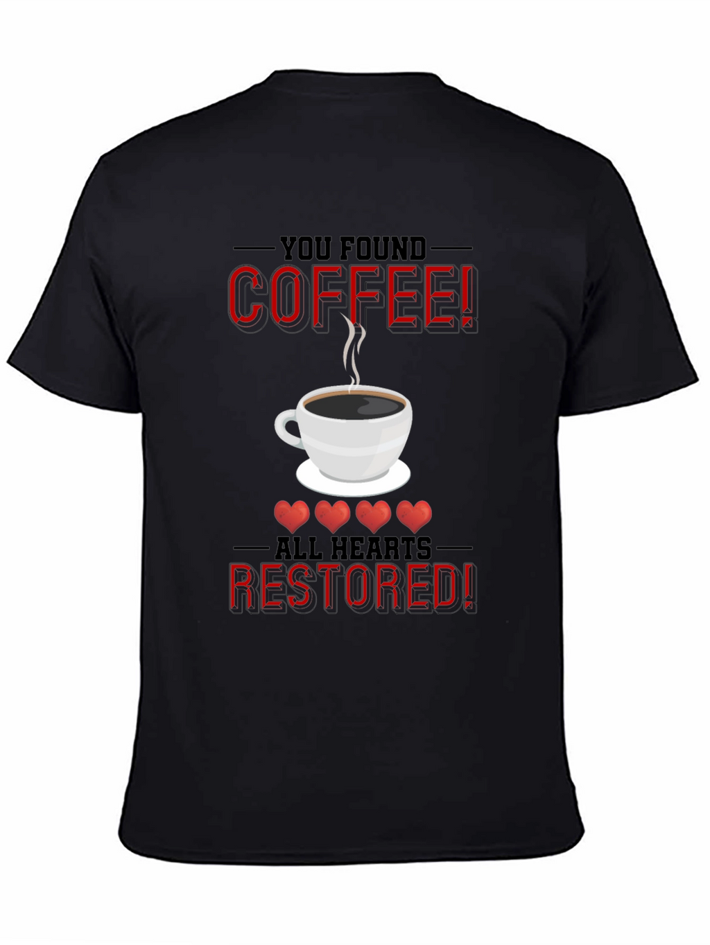 Coffee Restored Hearts Graphic T-Shirt