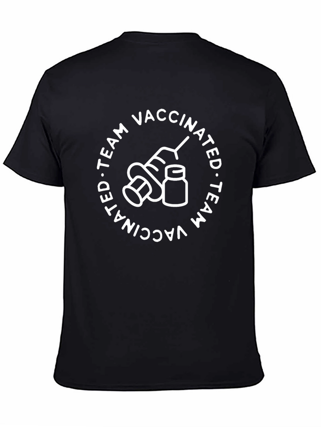 Vaccinated Team Black Graphic Tee