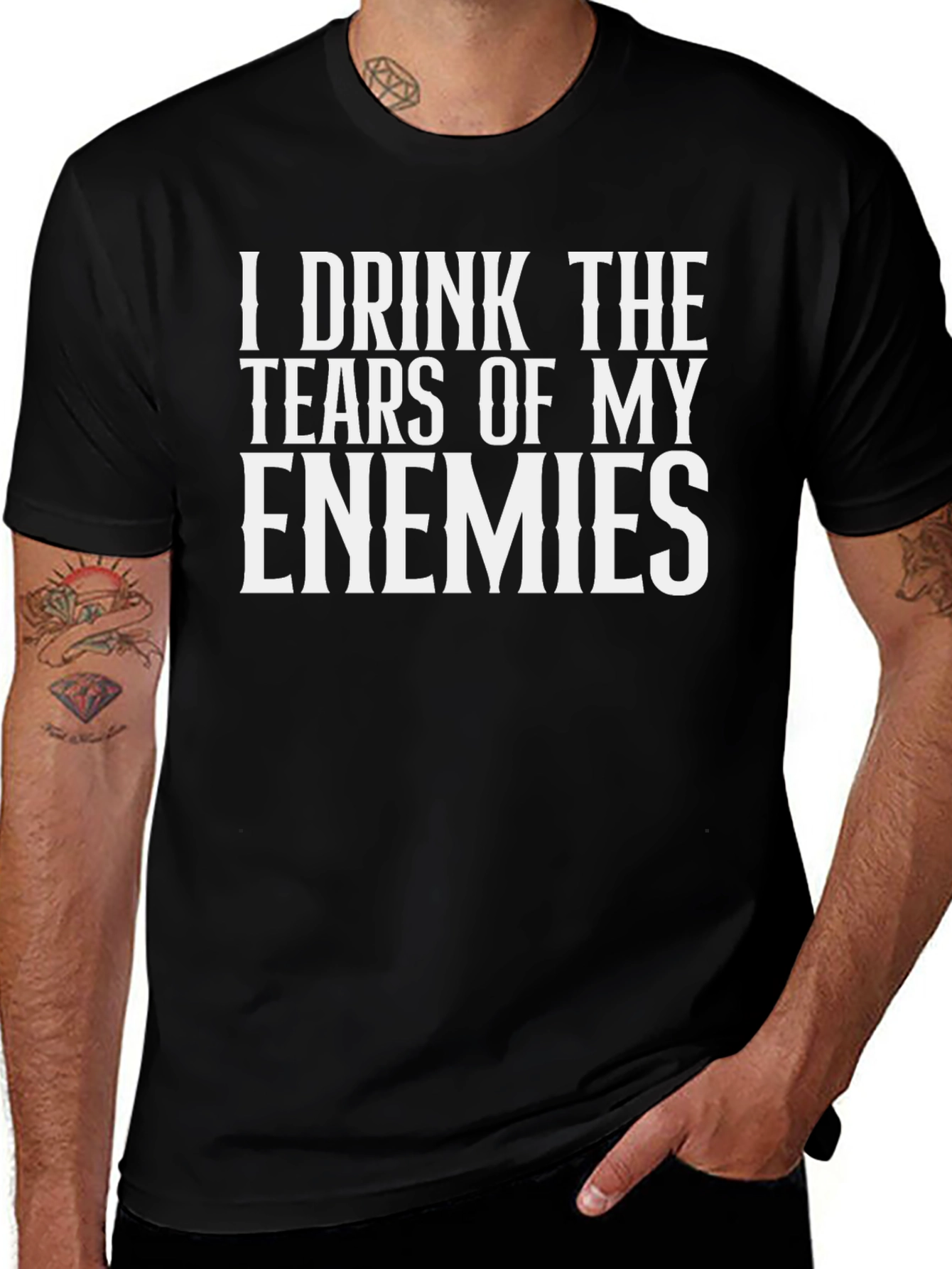 I Drink The Tears of My Enemies Graphic Tee - Black
