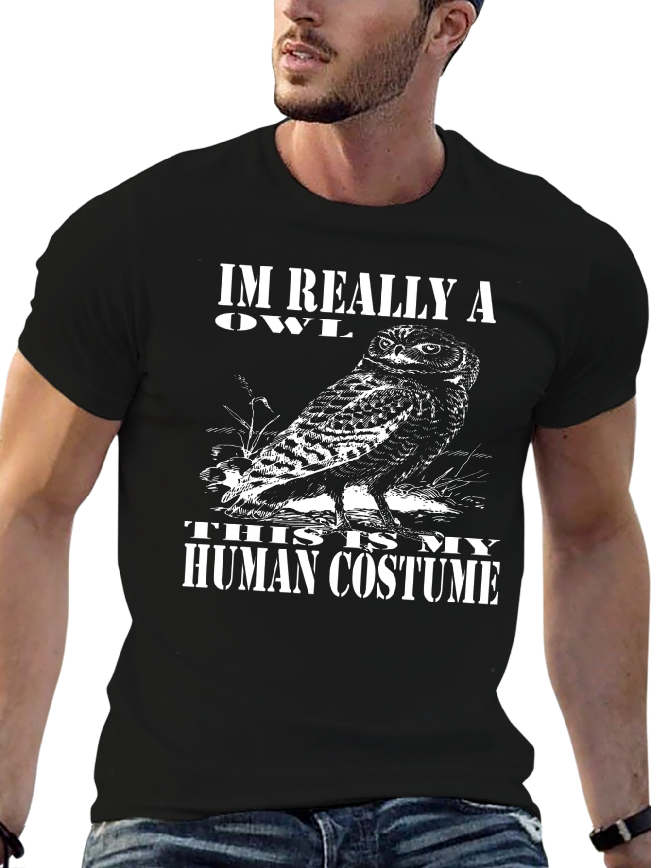 Im Really An Owl Human Costume T-Shirt