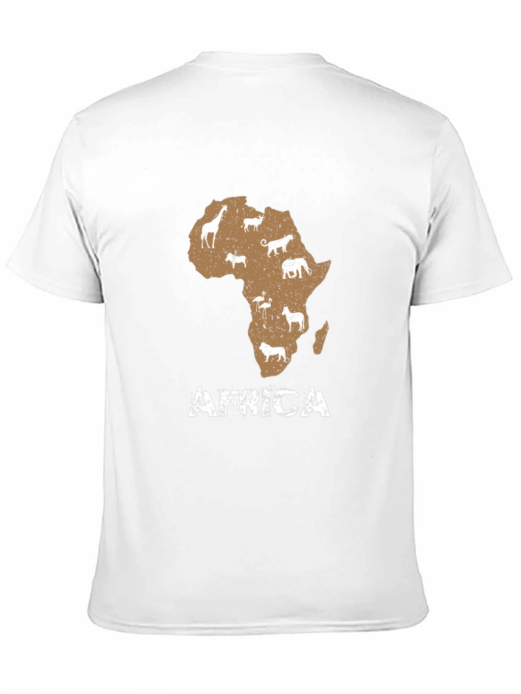 Africa Map Graphic T-Shirt - Animal Continent Tee