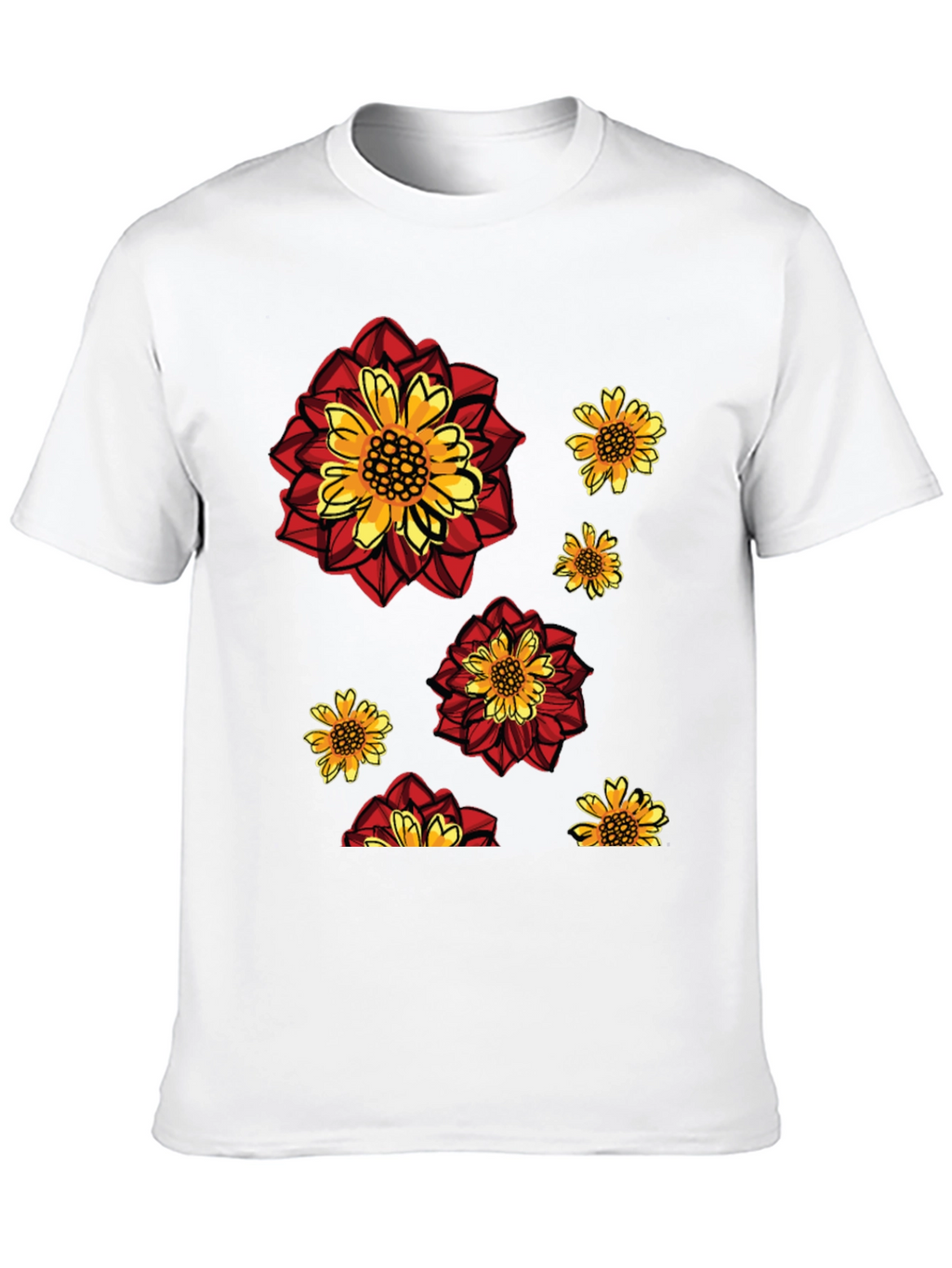 Floral Print Crew Neck T-Shirt