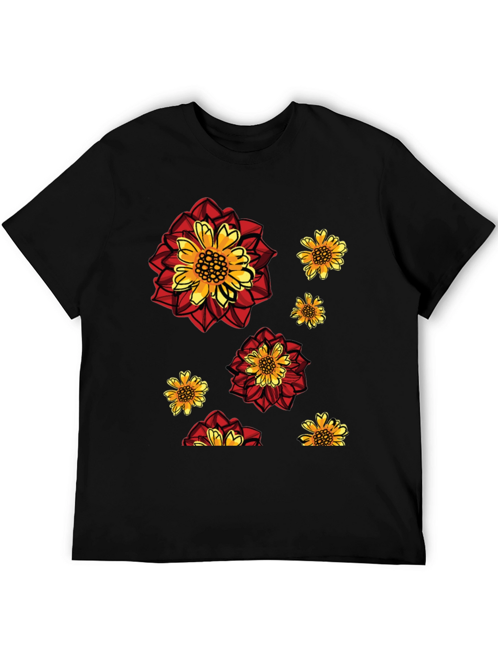 Floral Print Crew Neck T-Shirt