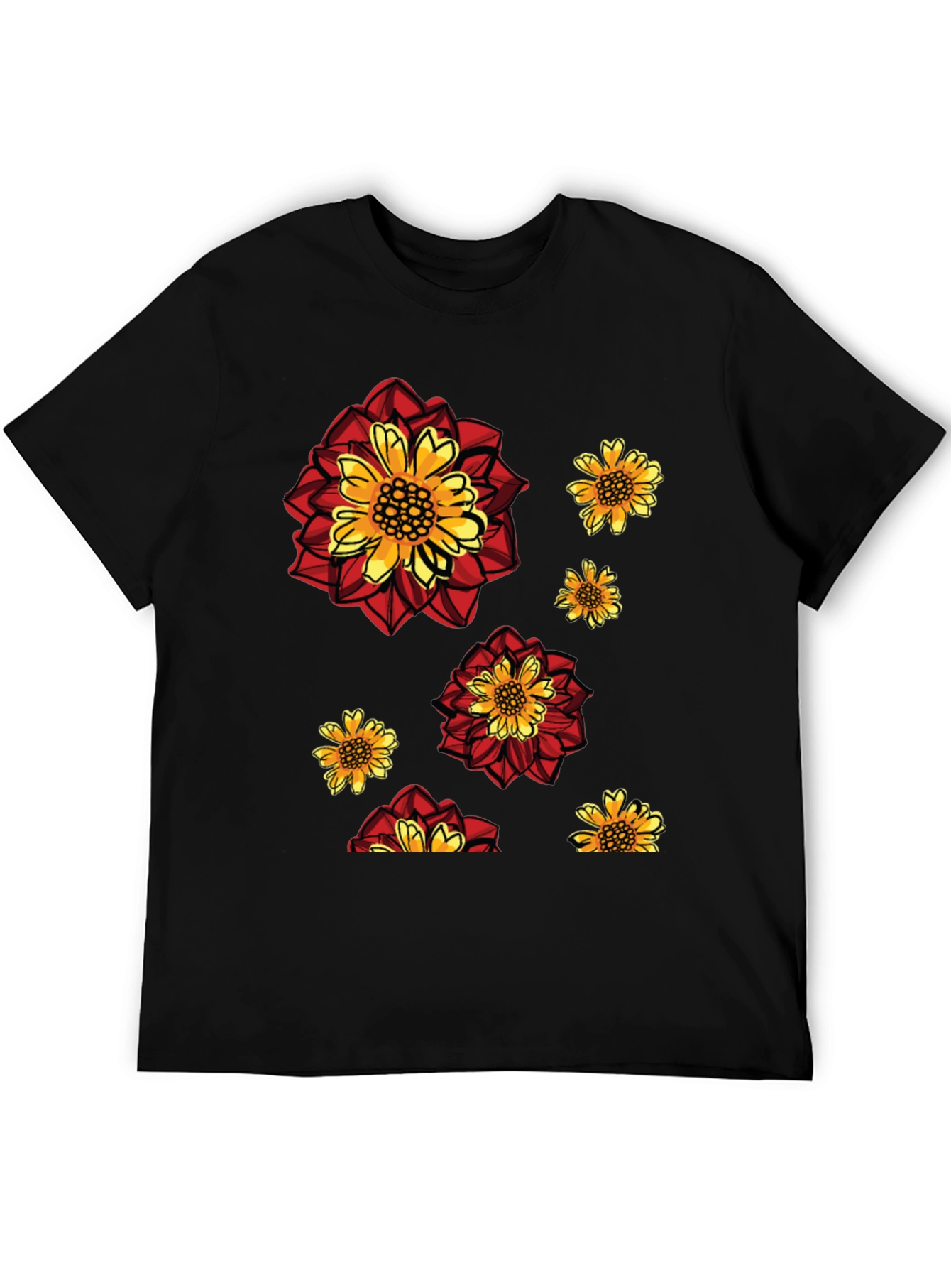 Floral Print Crew Neck T-Shirt