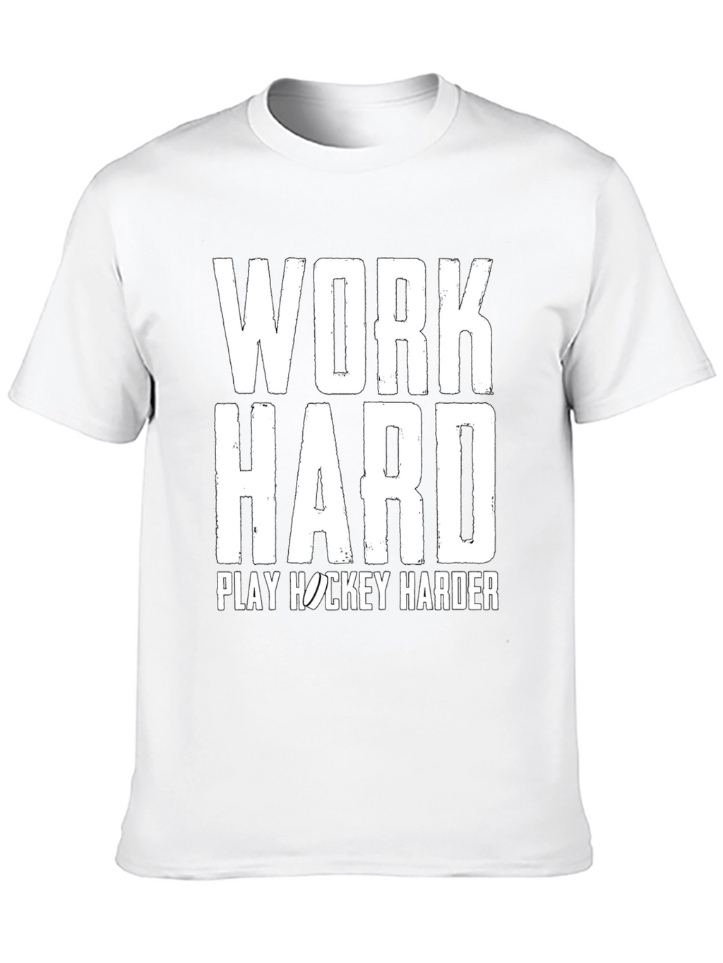 Work Hard Play Hockey Harder Black T-Shirt