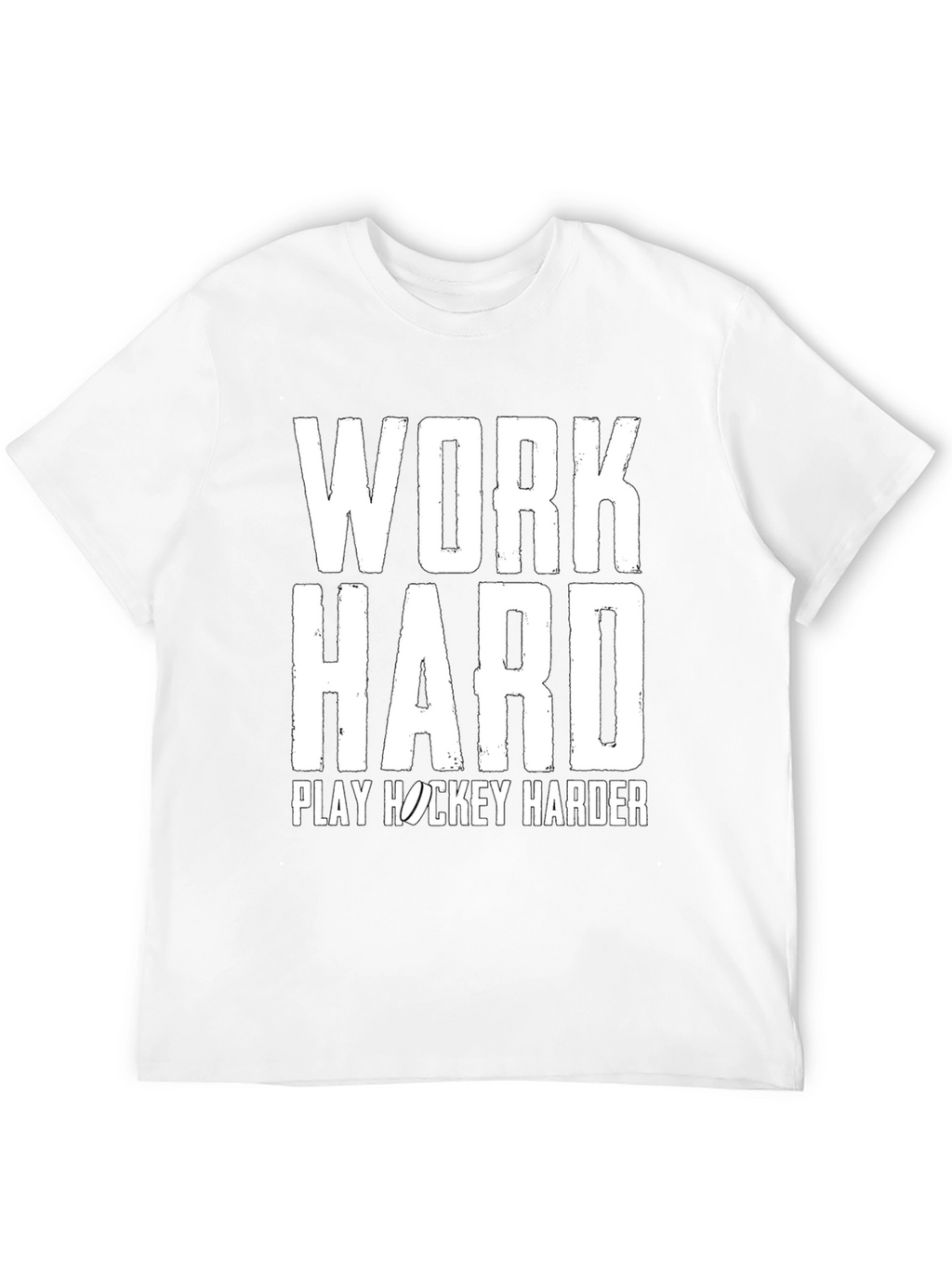 Work Hard Play Hockey Harder Black T-Shirt