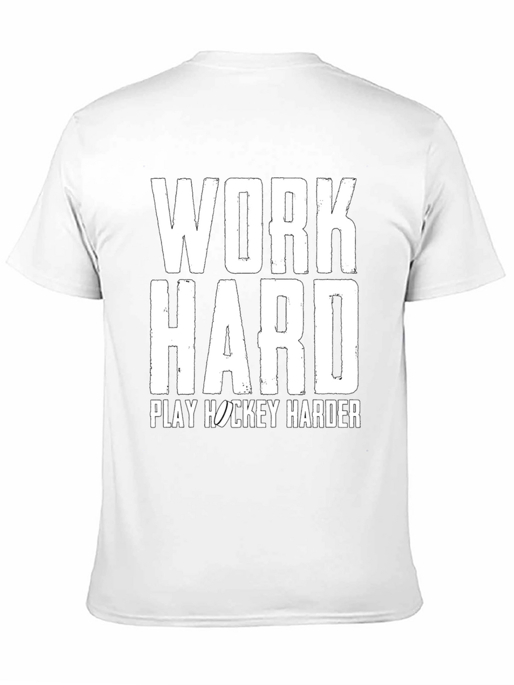 Work Hard Play Hockey Harder Black T-Shirt