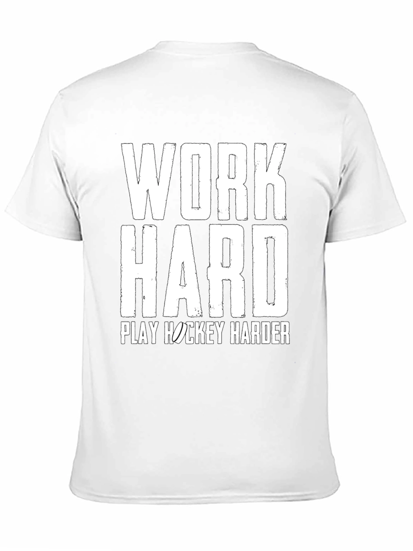 Work Hard Play Hockey Harder Black T-Shirt