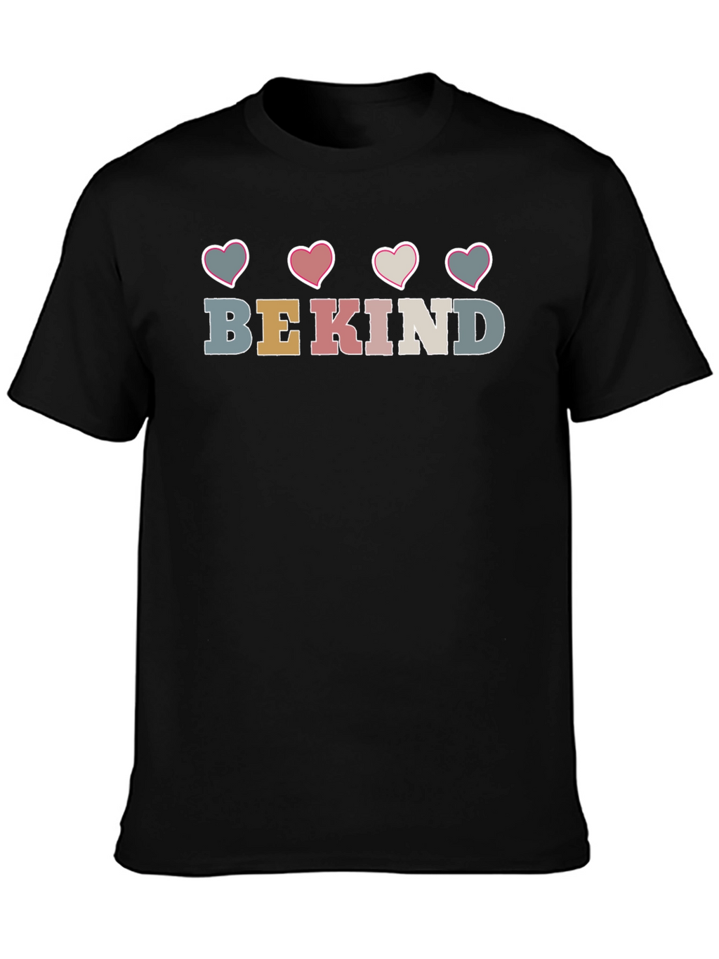 Be Kind Heart Graphic Crew Neck Tee
