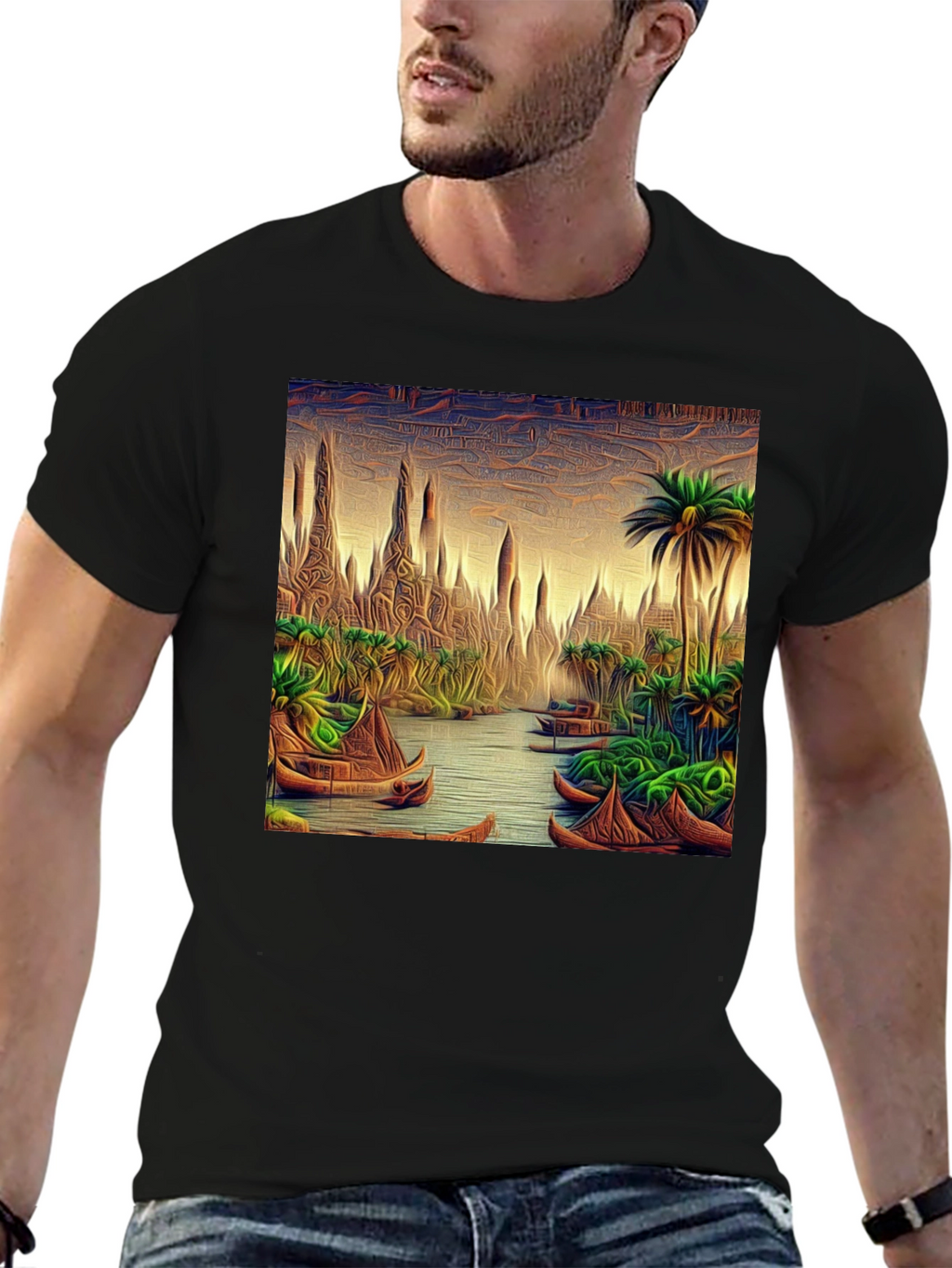 Tropical River Art T-Shirt