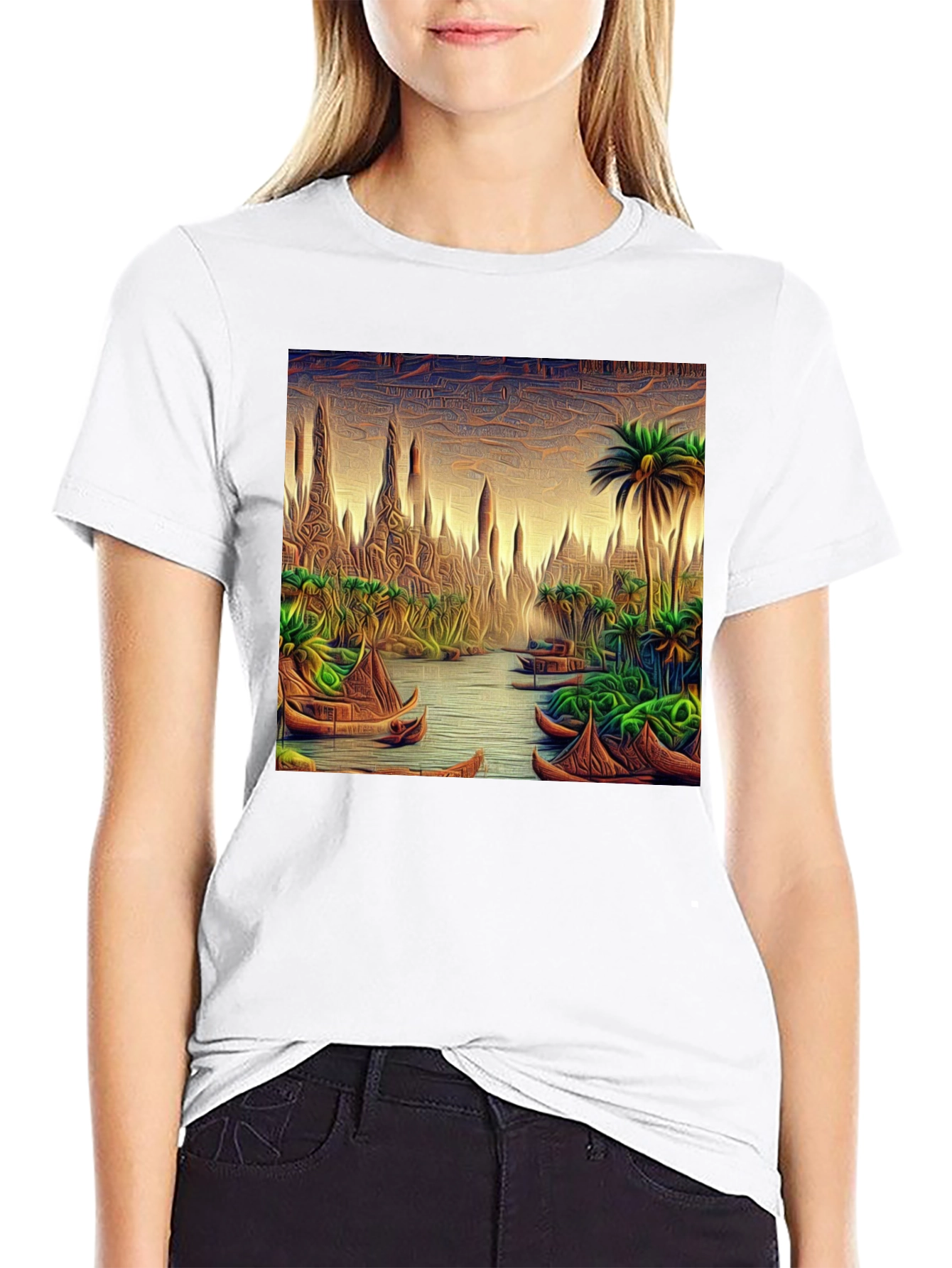 Tropical River Art T-Shirt