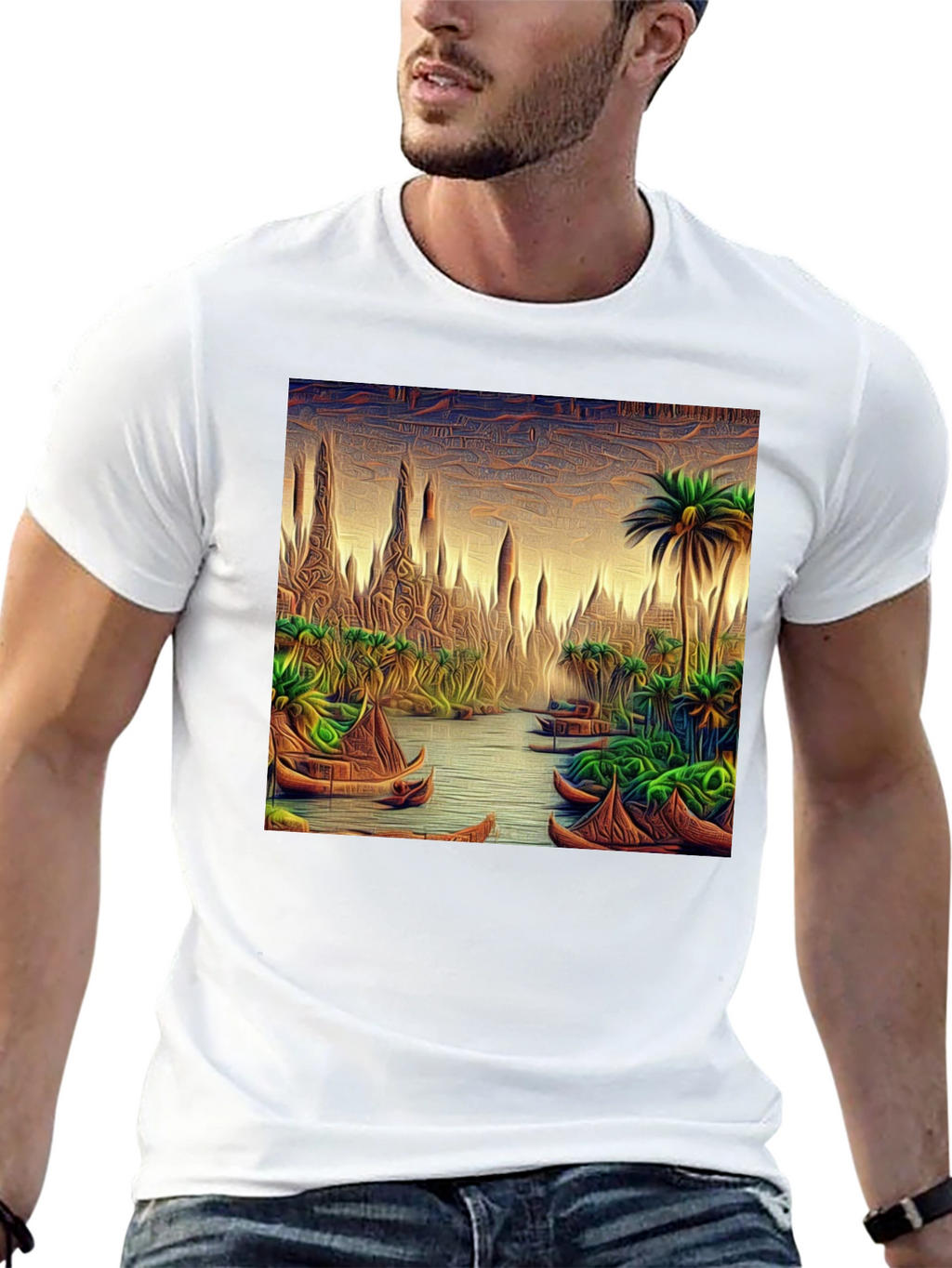 Tropical River Art T-Shirt