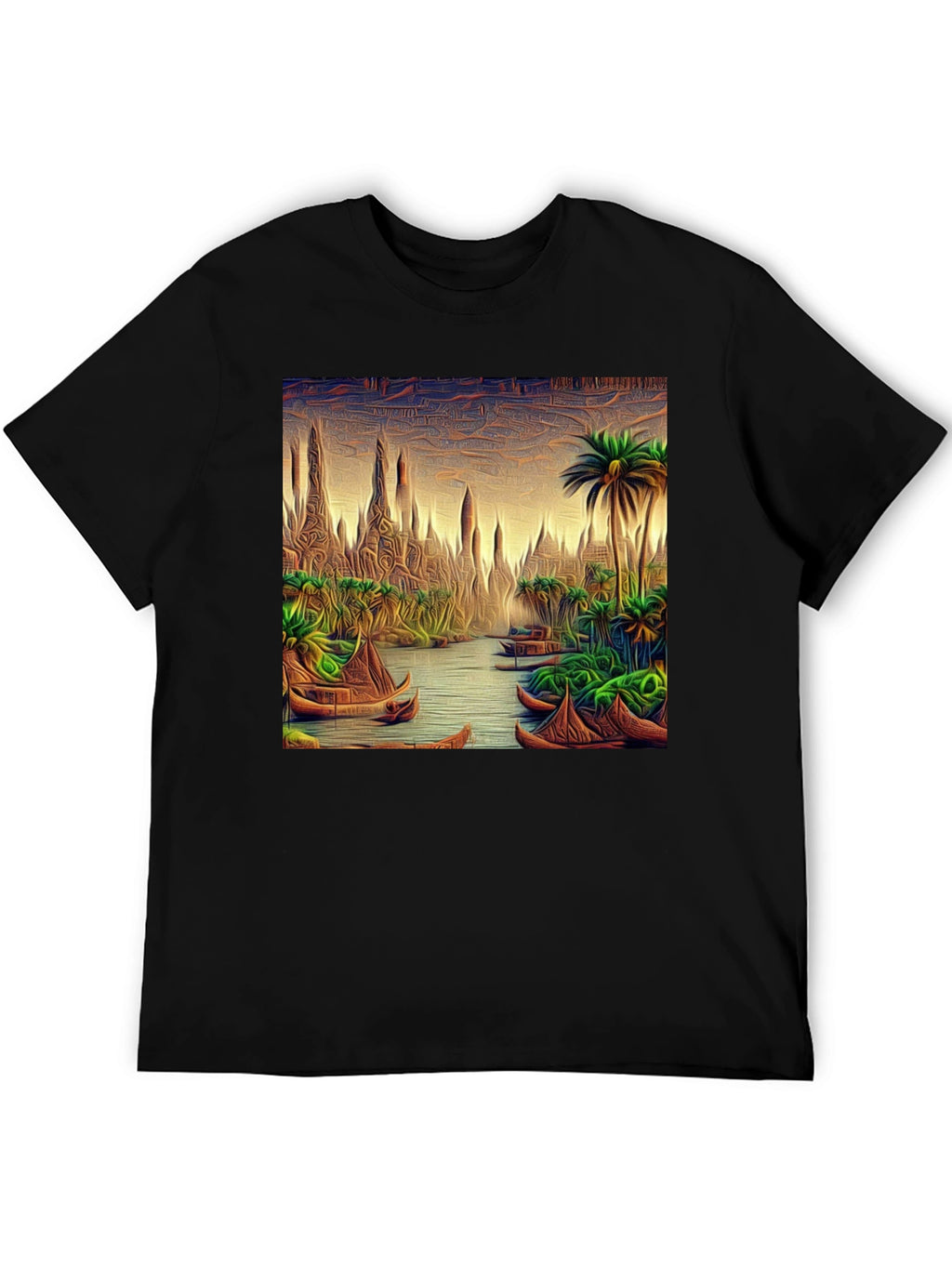 Tropical River Art T-Shirt