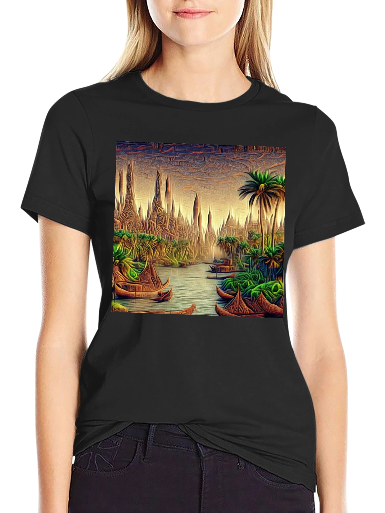 Tropical River Art T-Shirt