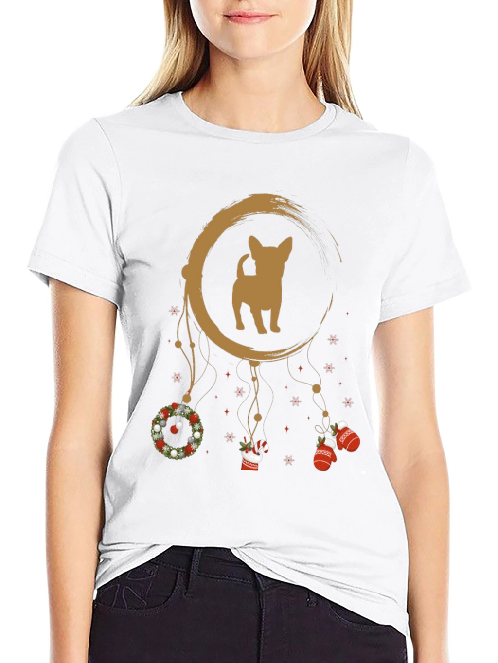 Chihuahua Christmas Dream Catcher Graphic Tee