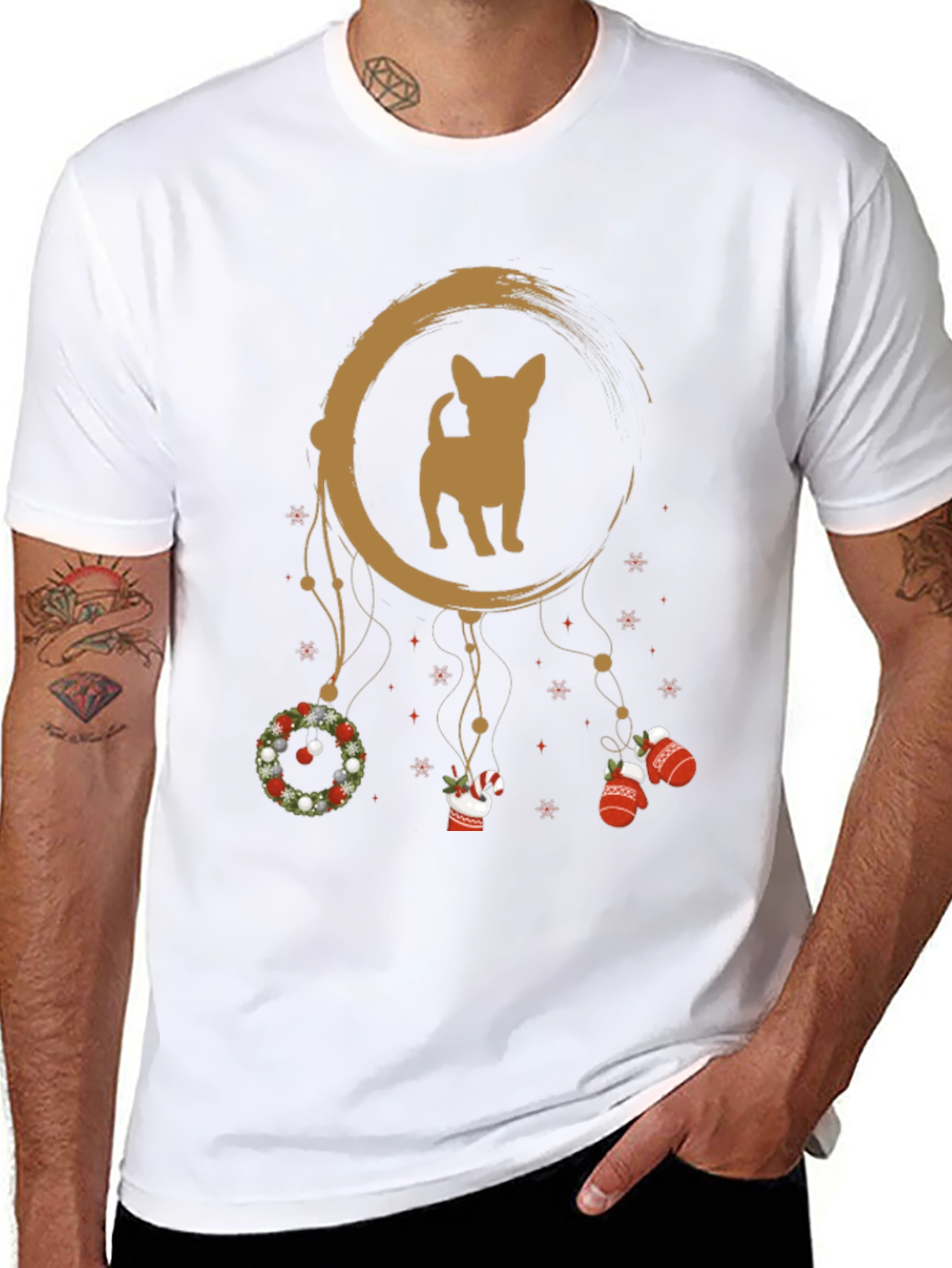 Chihuahua Christmas Dream Catcher Graphic Tee