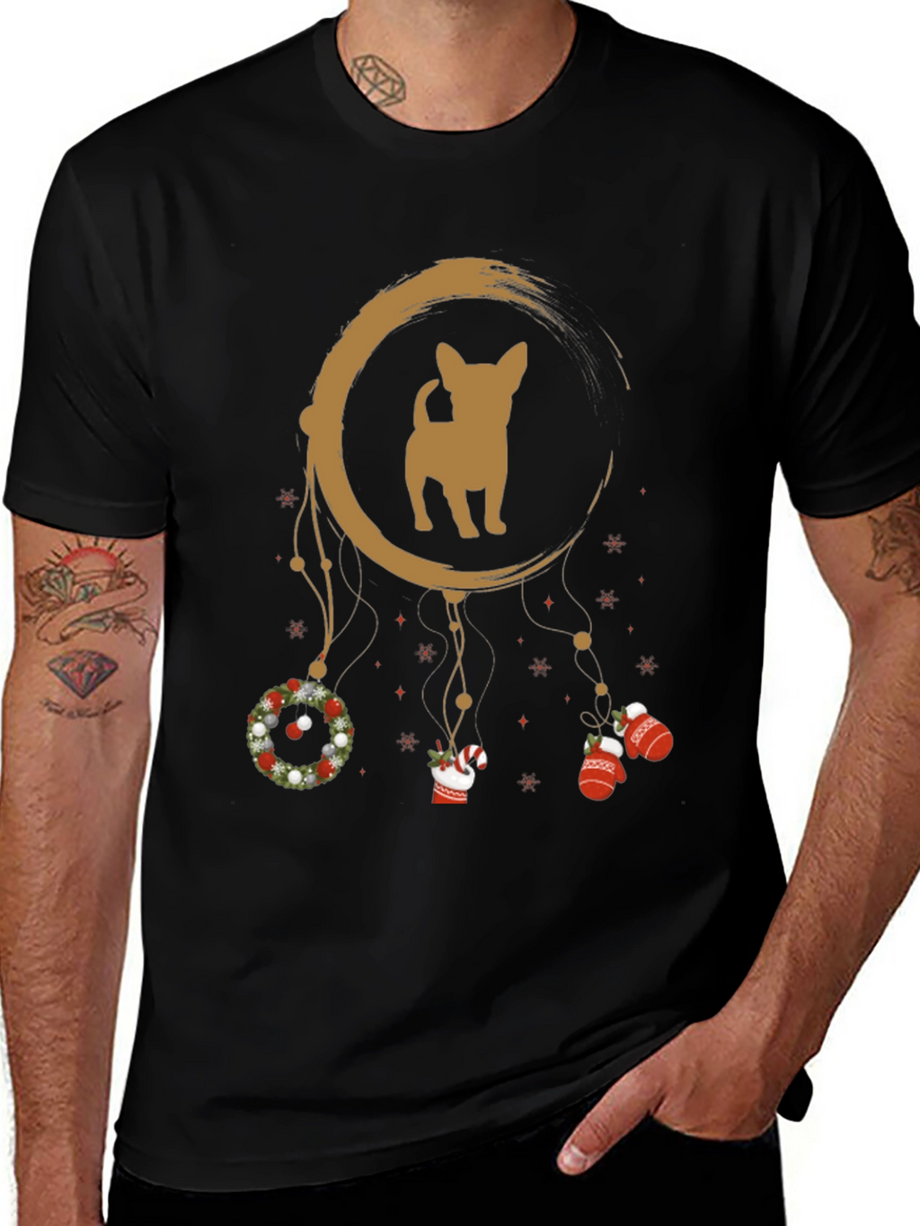 Chihuahua Christmas Dream Catcher Graphic Tee