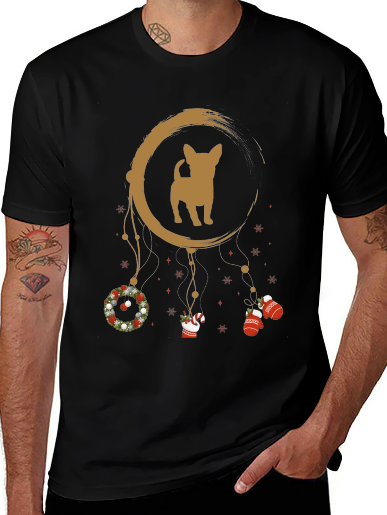 Chihuahua Christmas Dream Catcher Graphic Tee