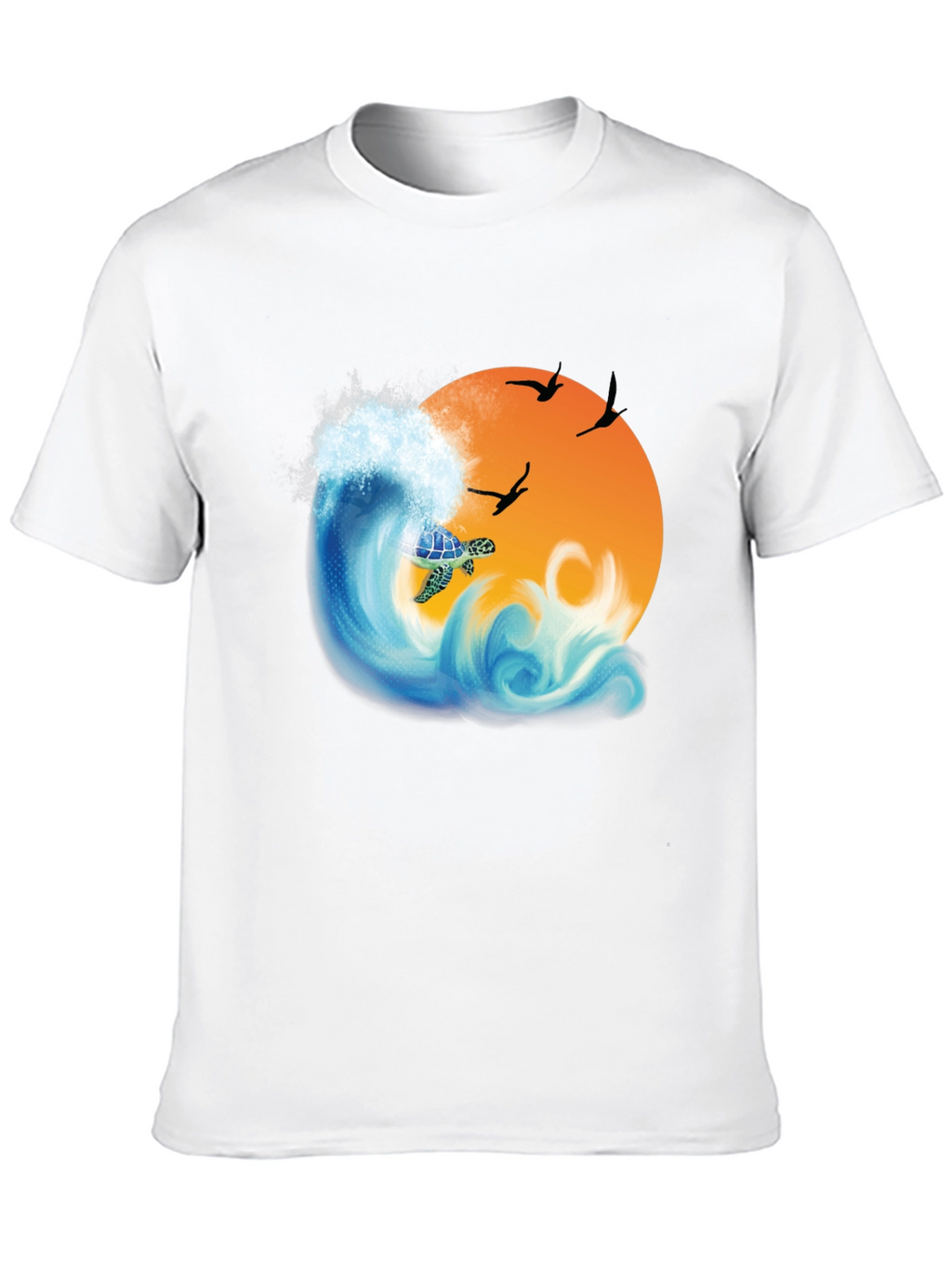 Turtle Wave Sunset Graphic Tee - Black