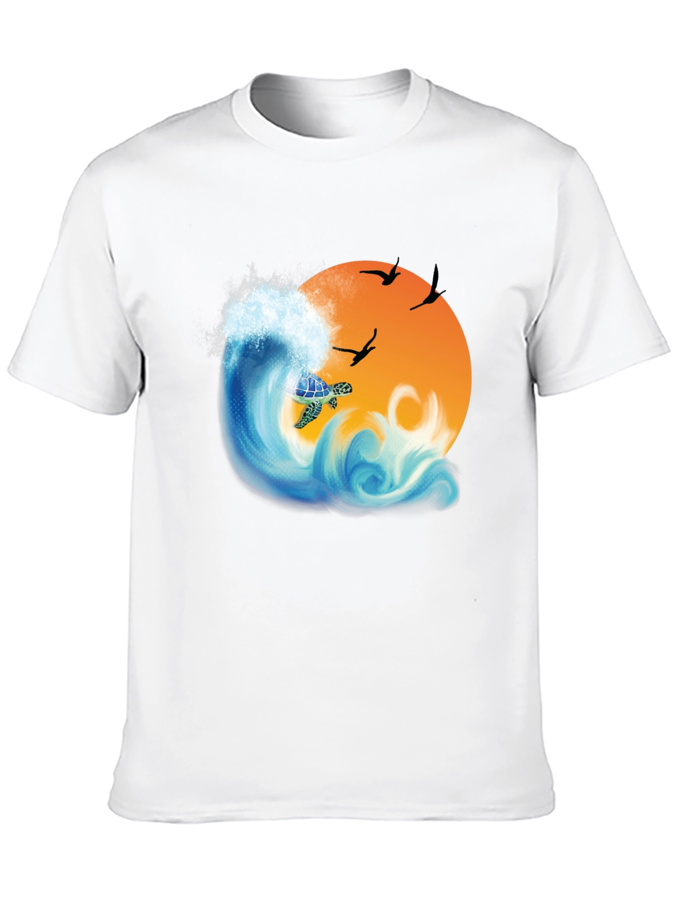 Turtle Wave Sunset Graphic Tee - Black