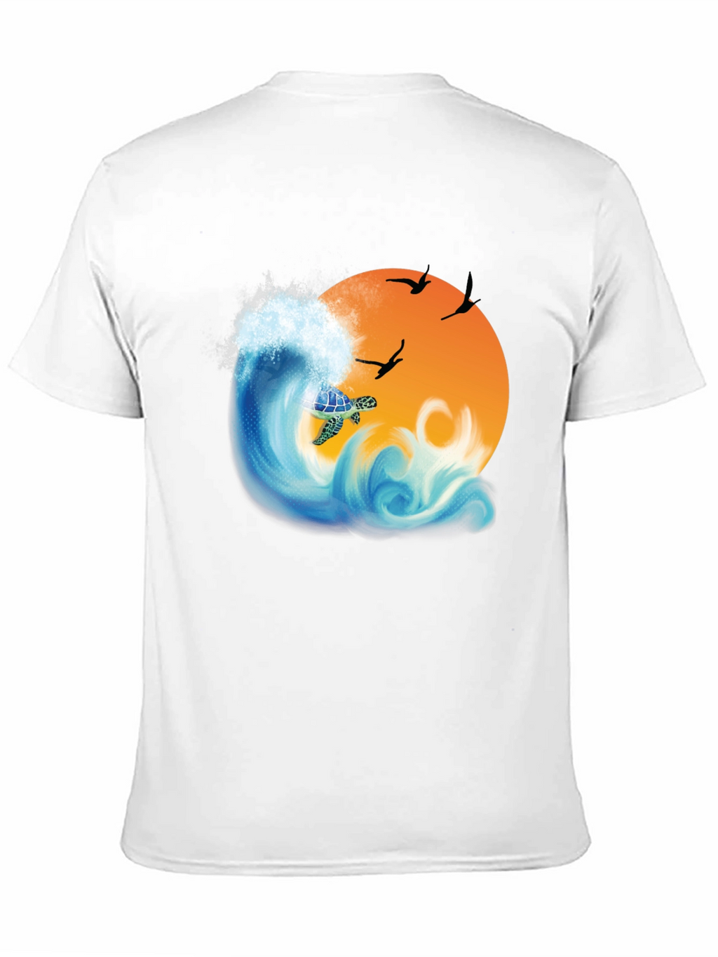 Turtle Wave Sunset Graphic Tee - Black