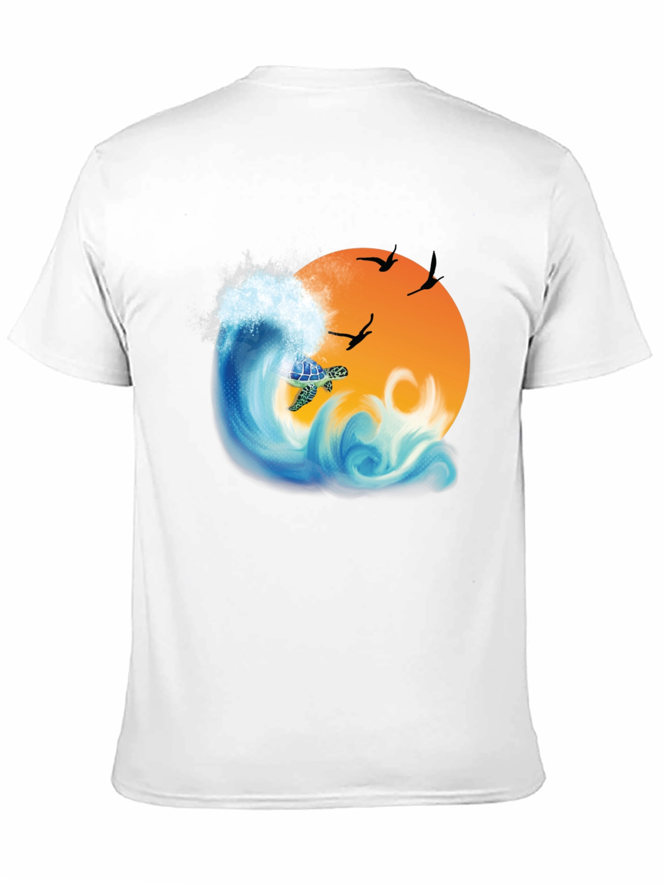 Turtle Wave Sunset Graphic Tee - Black