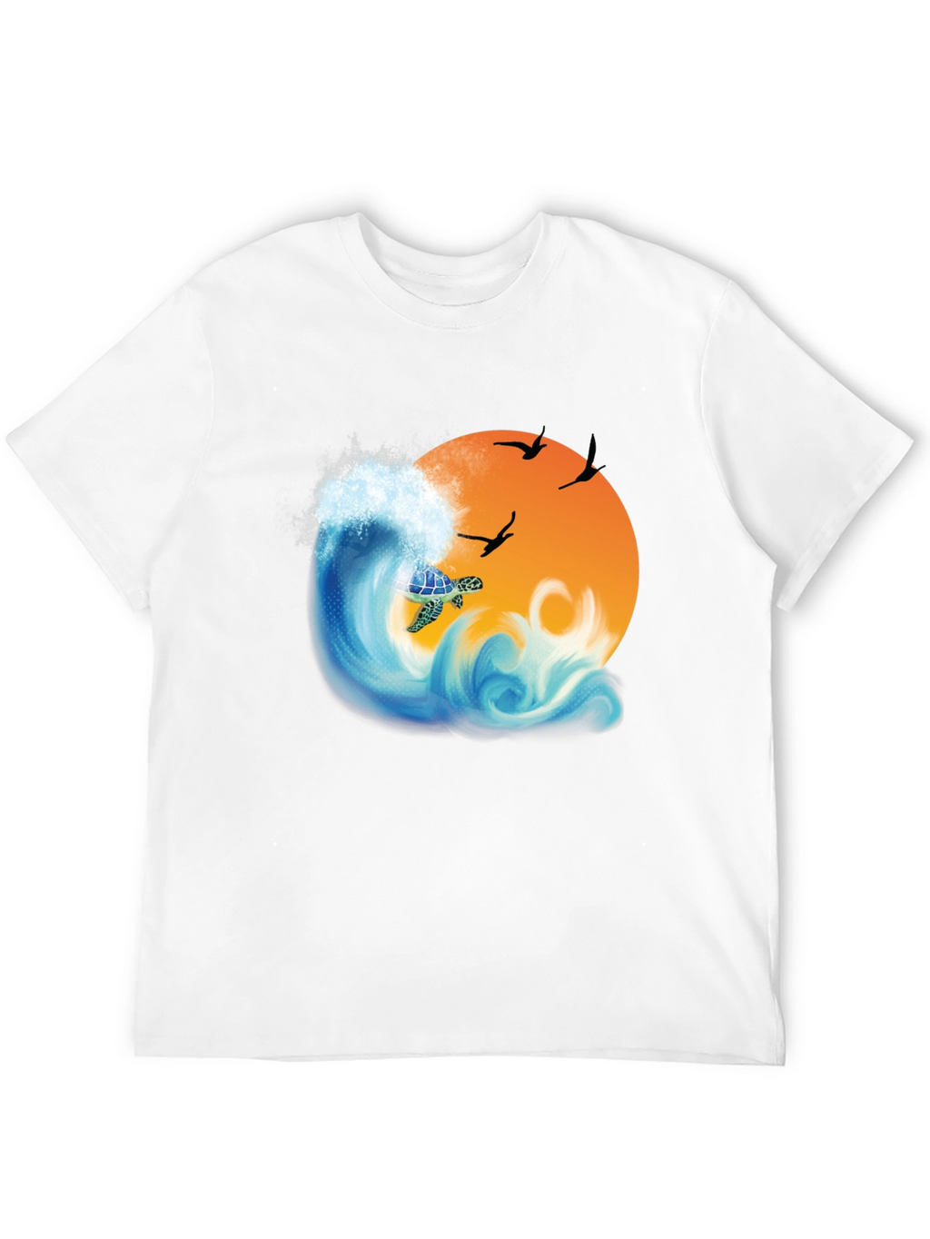 Turtle Wave Sunset Graphic Tee - Black