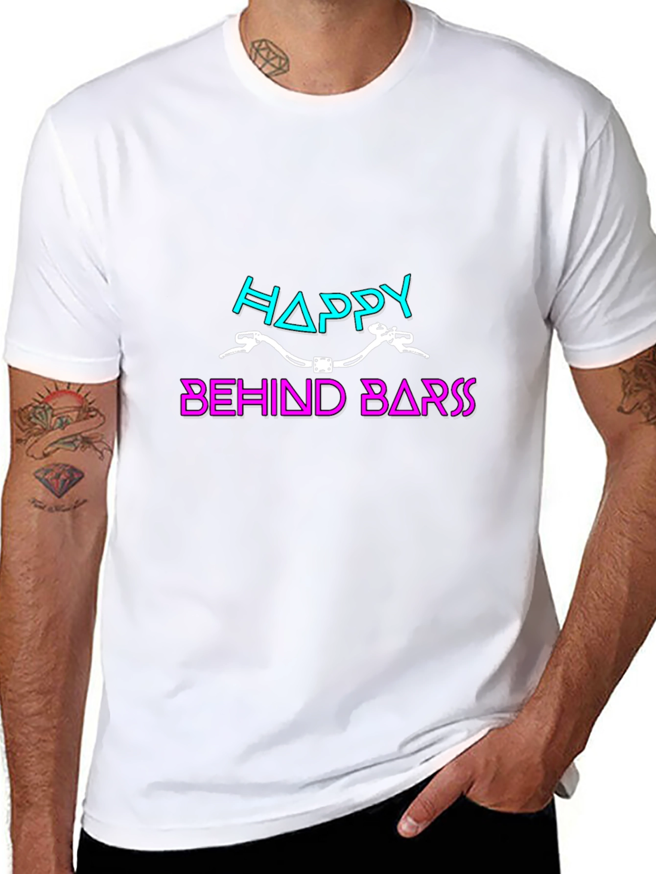 Happy Behind Bars Graphic T-Shirt