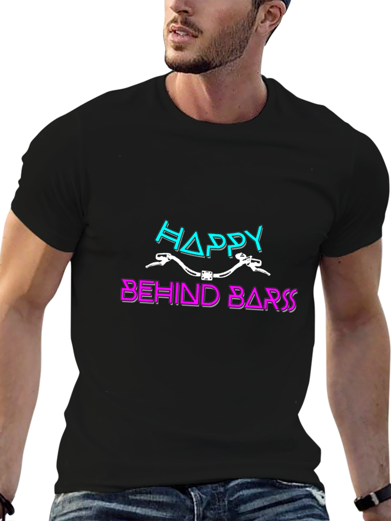 Happy Behind Bars Graphic T-Shirt