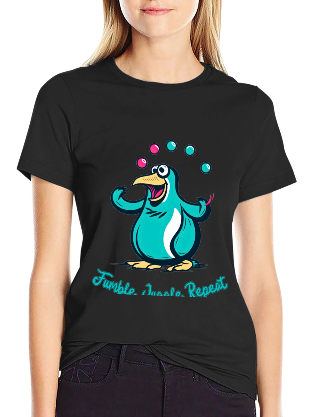 Juggling Penguin Graphic Tee