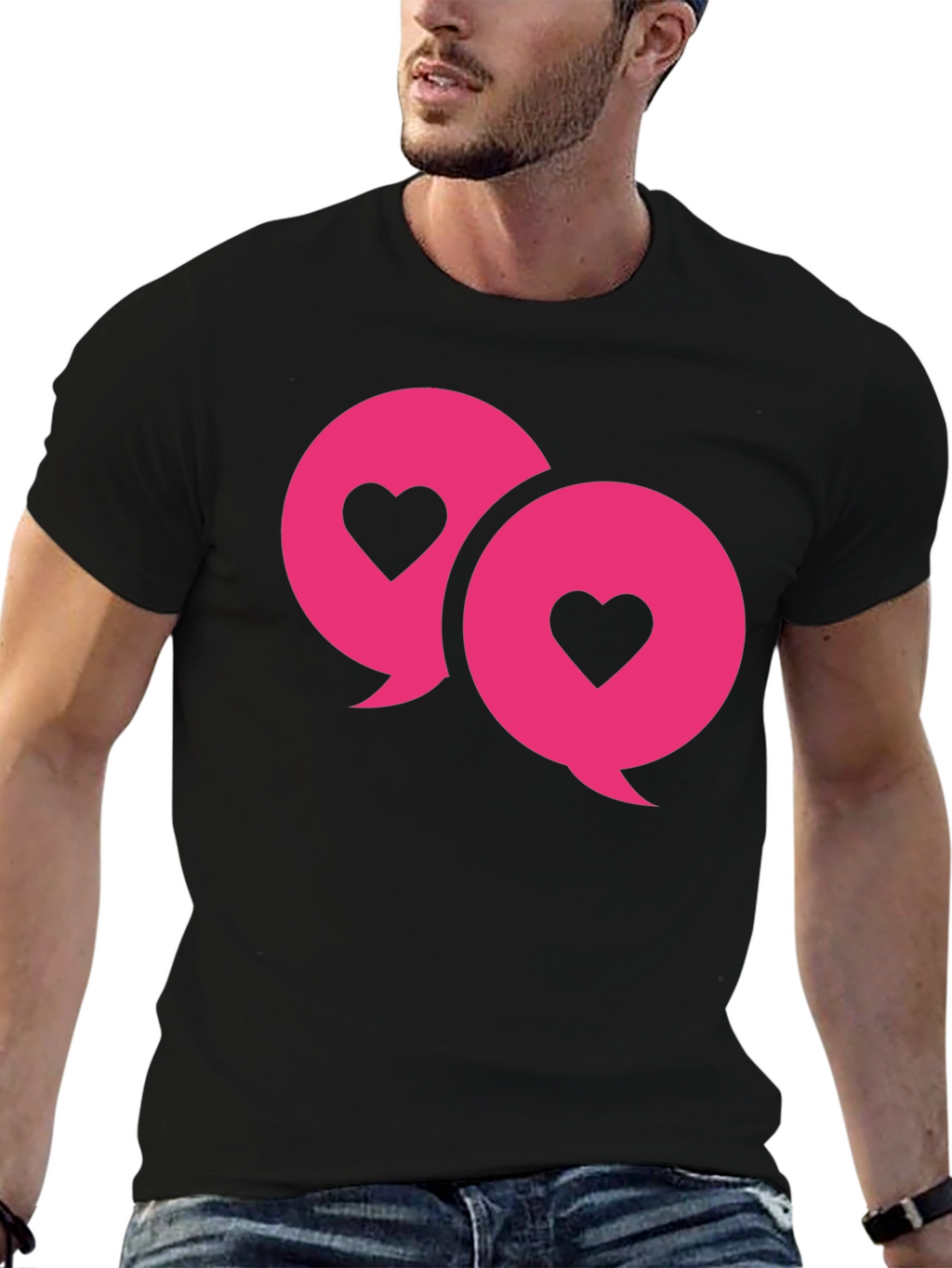 Love Chat Bubble T-Shirt - Black