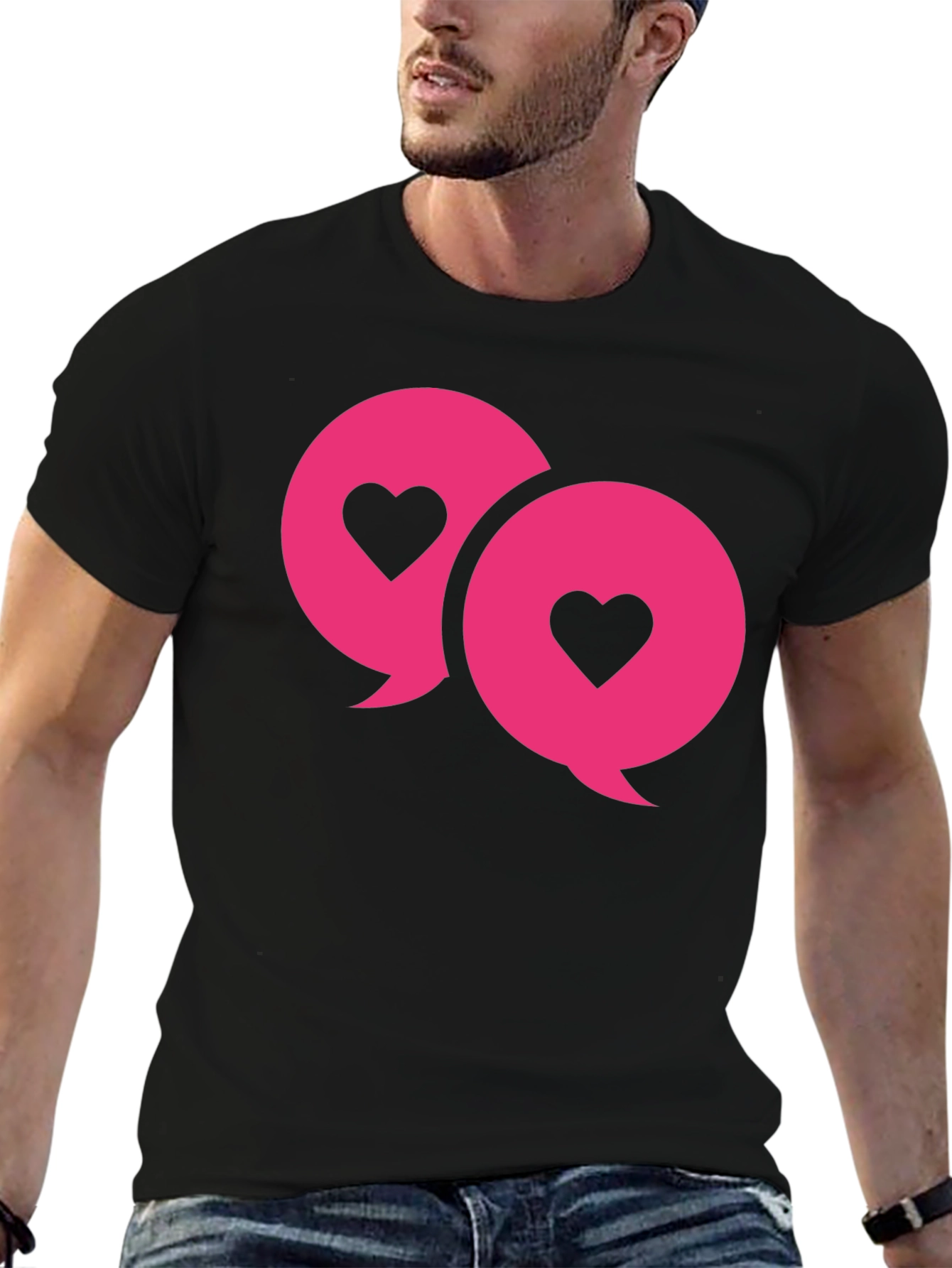 Love Chat Bubble T-Shirt - Black