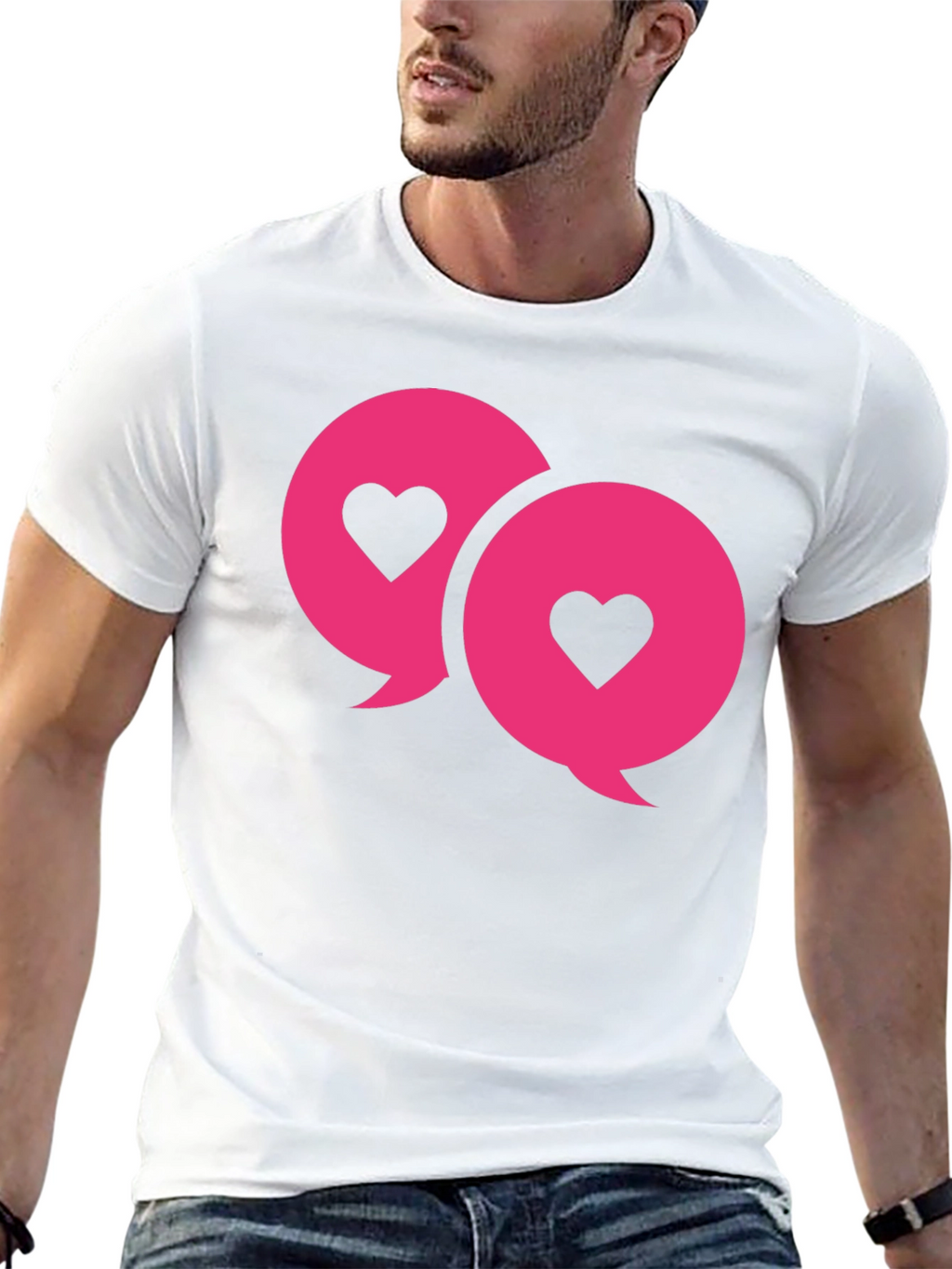 Love Chat Bubble T-Shirt - Black