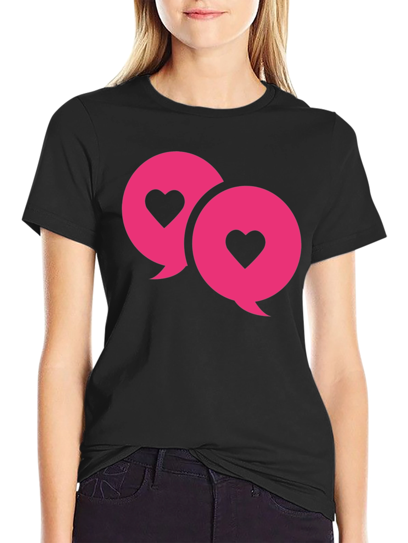 Love Chat Bubble T-Shirt - Black