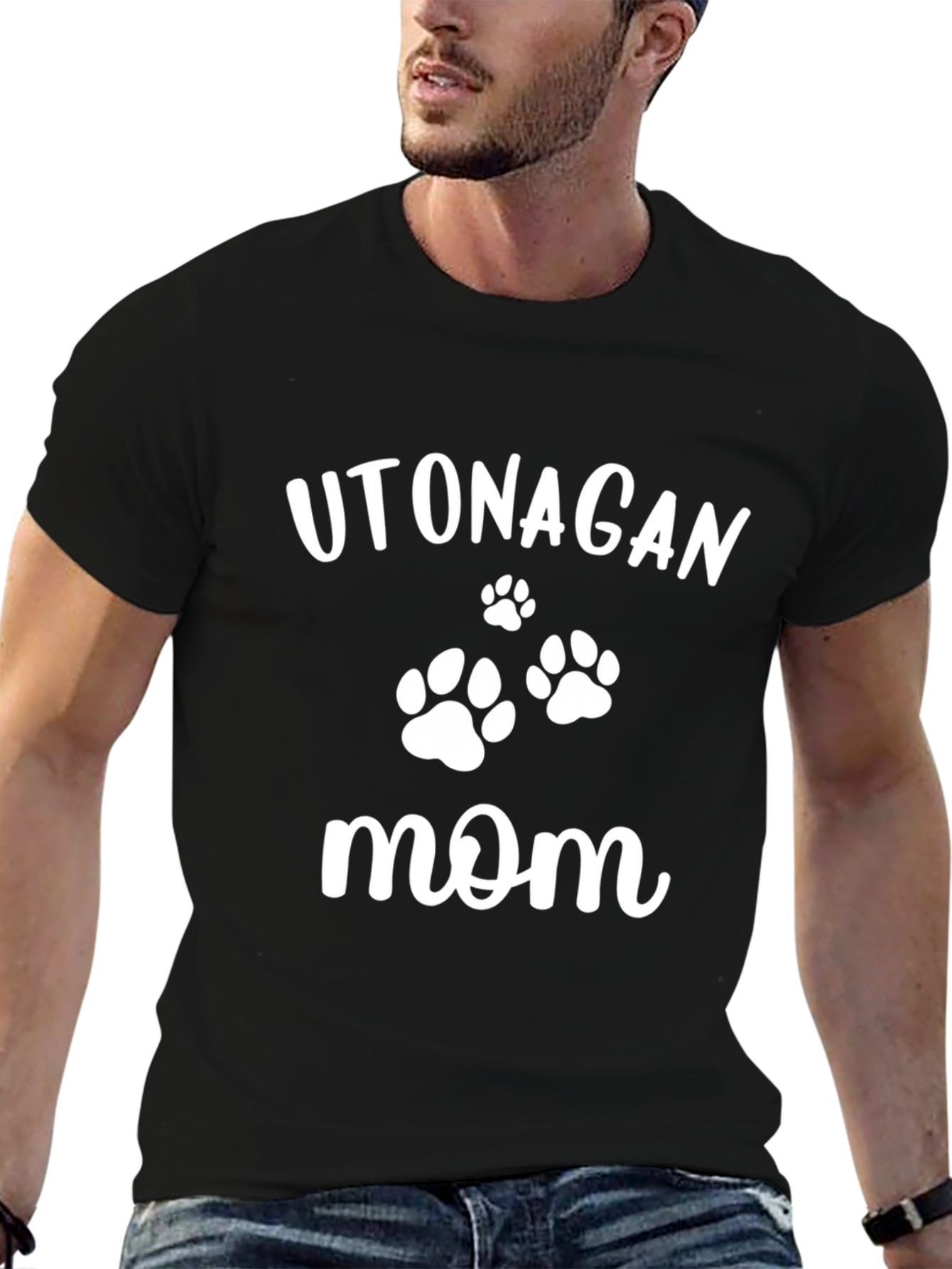 Utonagan Mom Black T-Shirt - Dog Lover Gift