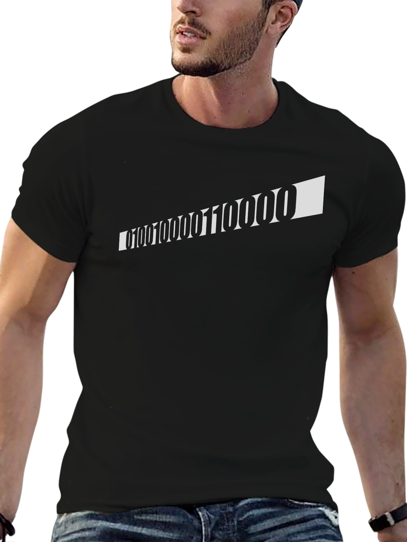 Binary Code Graphic T-Shirt