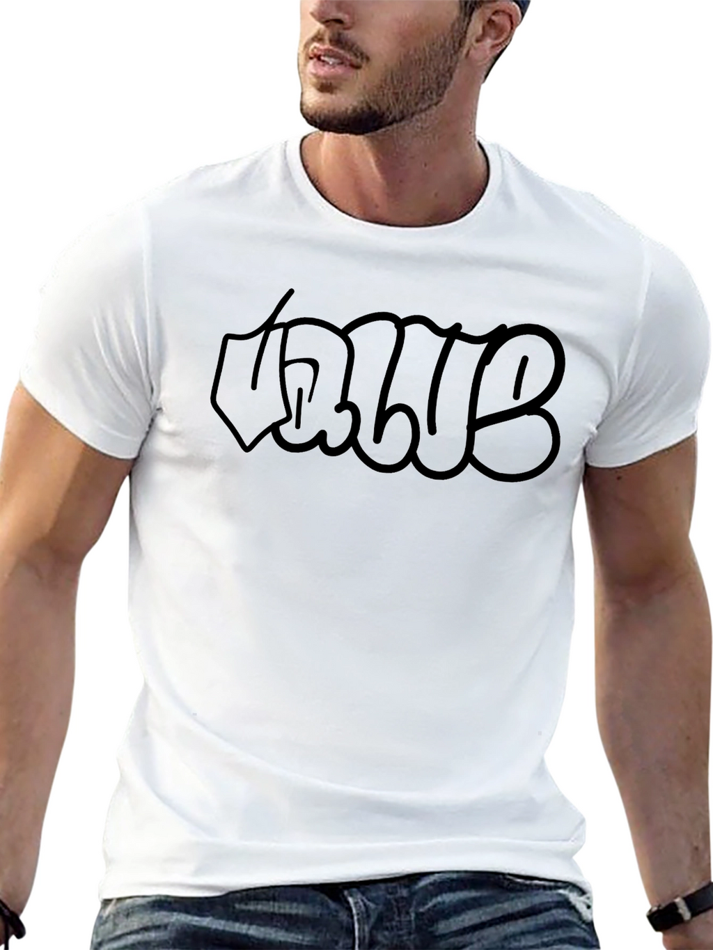 Black Graffiti Style Tee