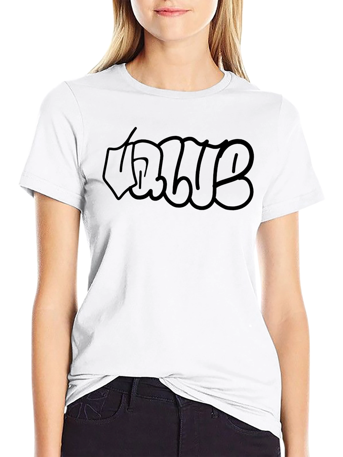 Black Graffiti Style Tee