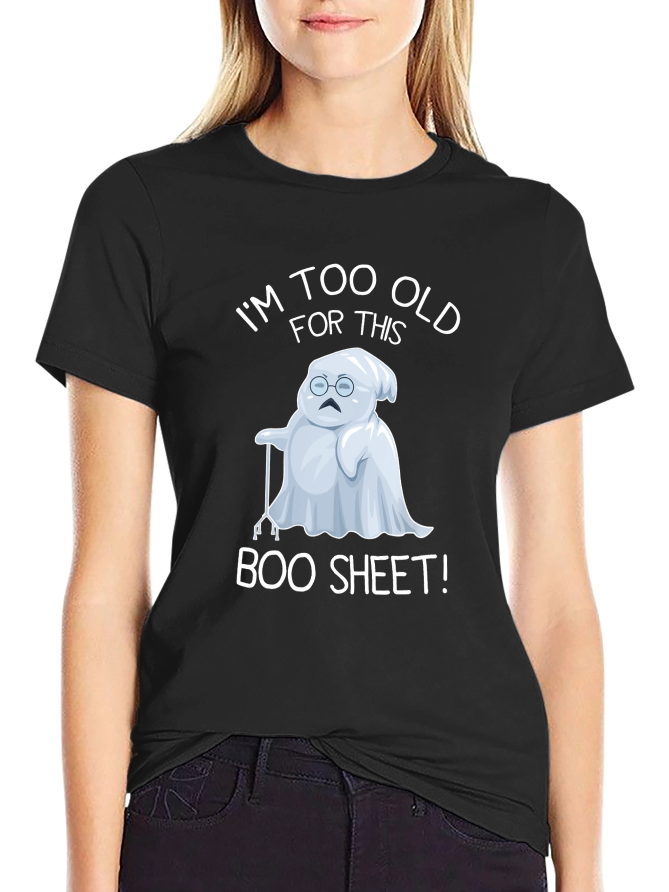 Funny Old Ghost Halloween T-Shirt