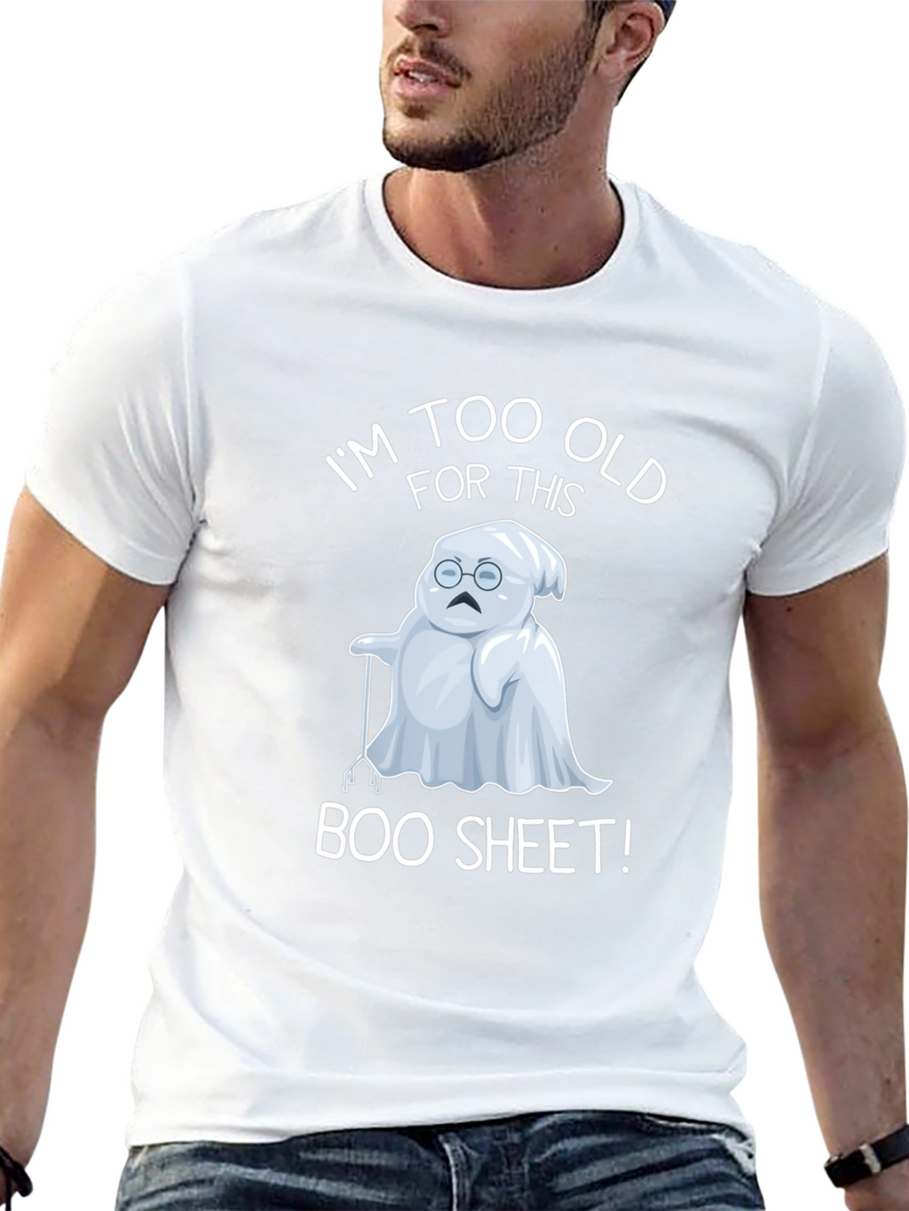 Funny Old Ghost Halloween T-Shirt