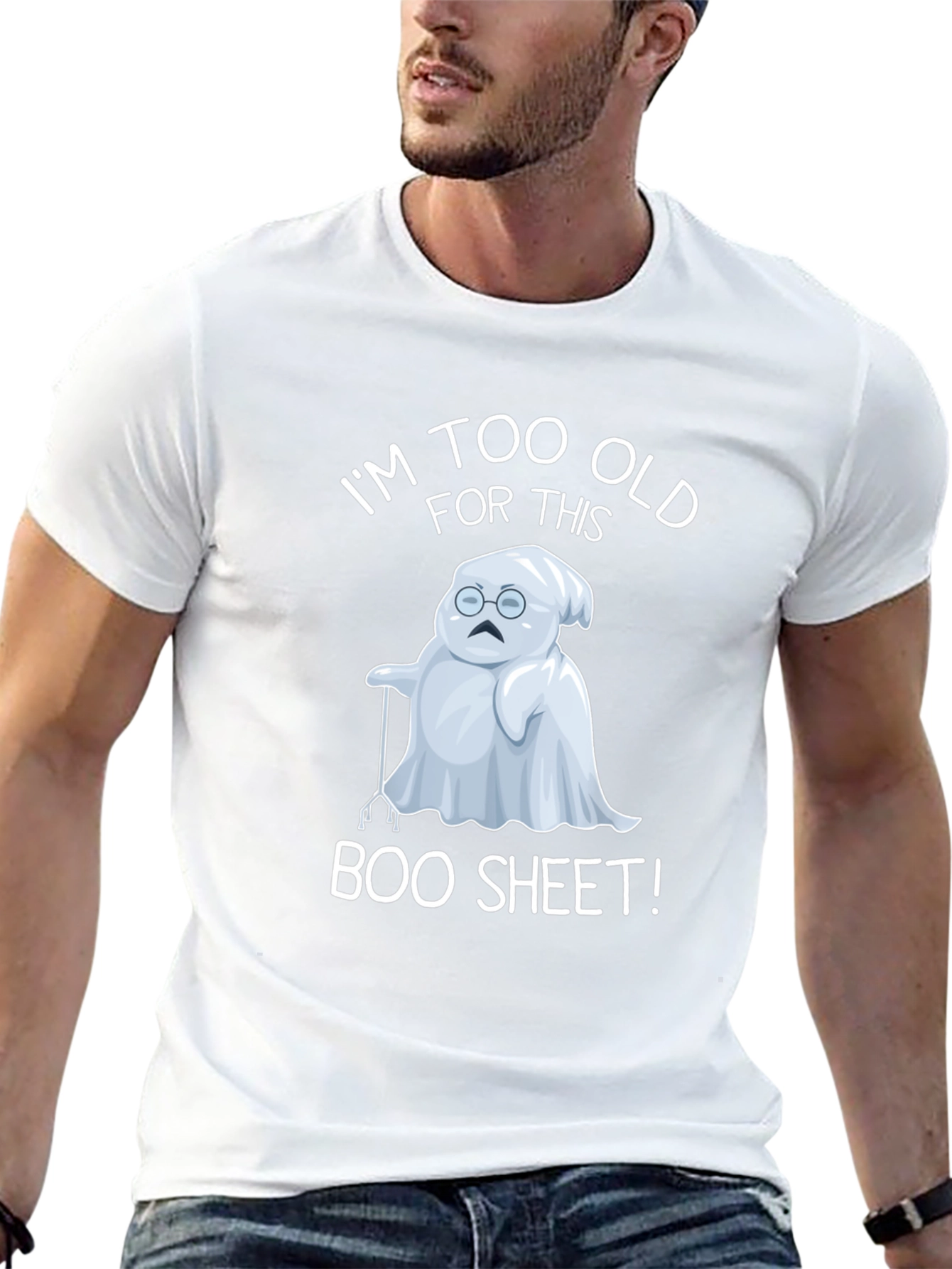 Funny Old Ghost Halloween T-Shirt