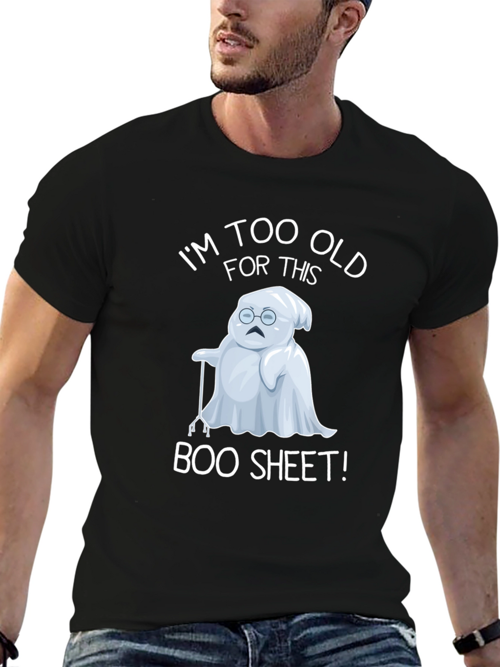 Funny Old Ghost Halloween T-Shirt
