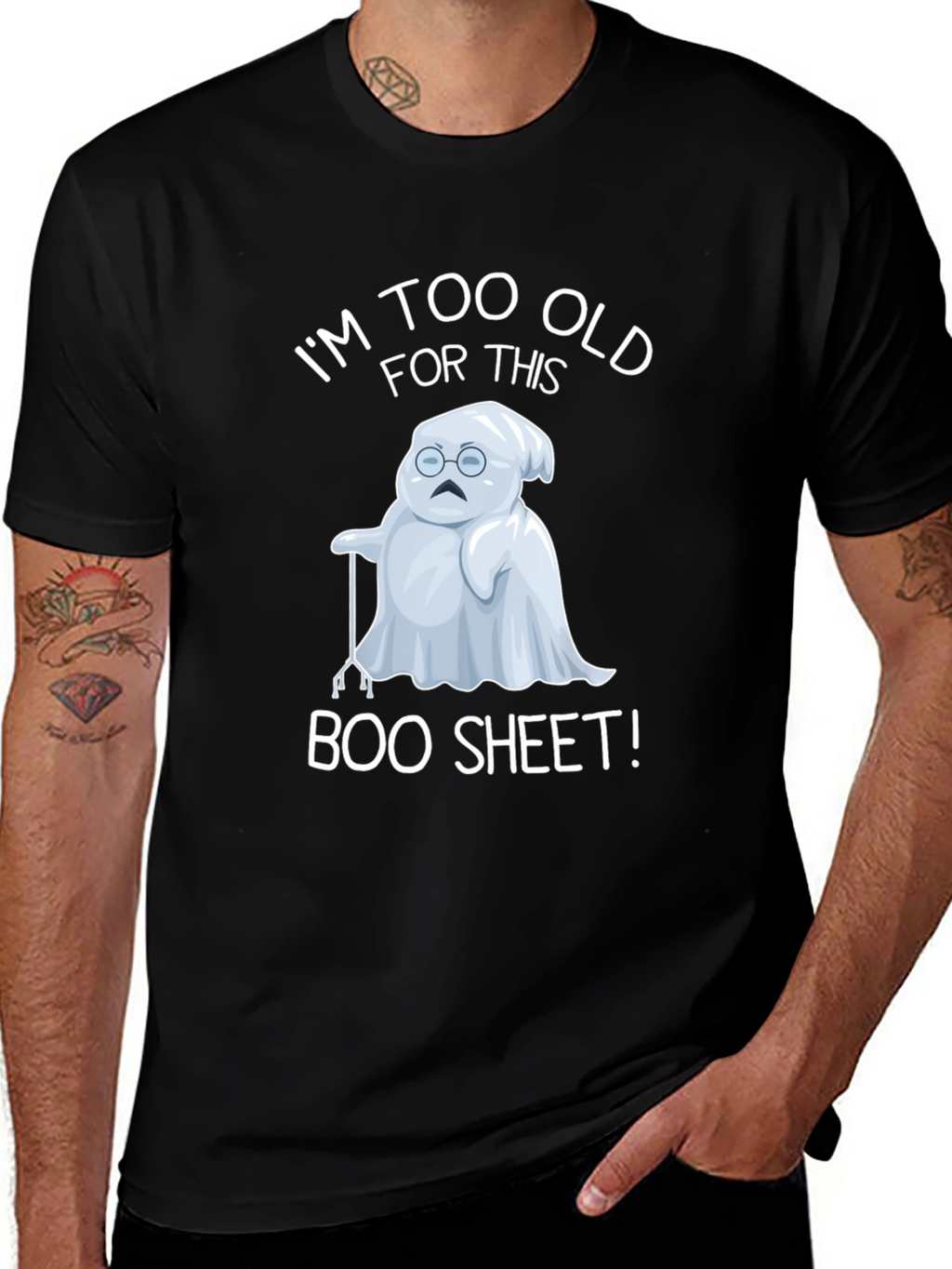 Funny Old Ghost Halloween T-Shirt