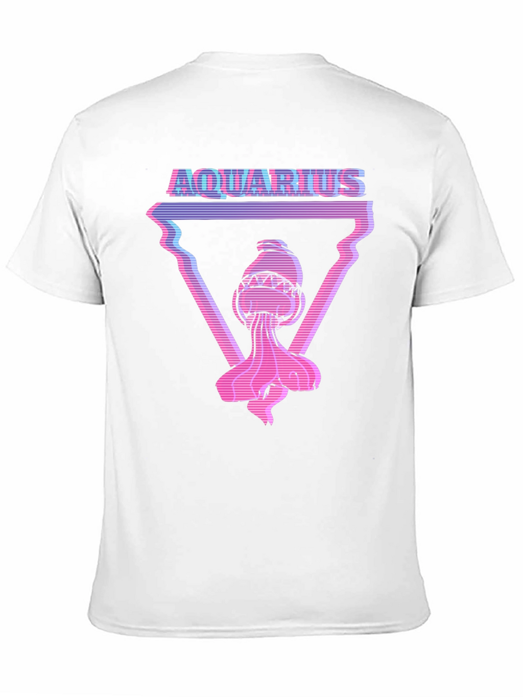Aquarius Graphic Tee - Retro Vaporwave Style
