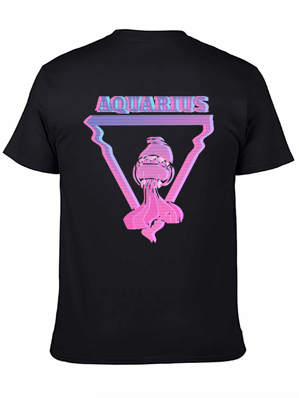 Aquarius Graphic Tee - Retro Vaporwave Style