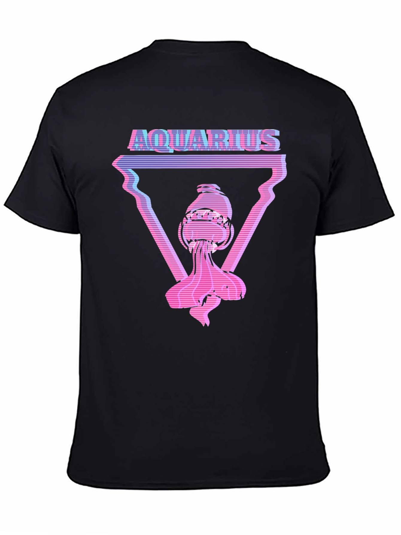 Aquarius Graphic Tee - Retro Vaporwave Style