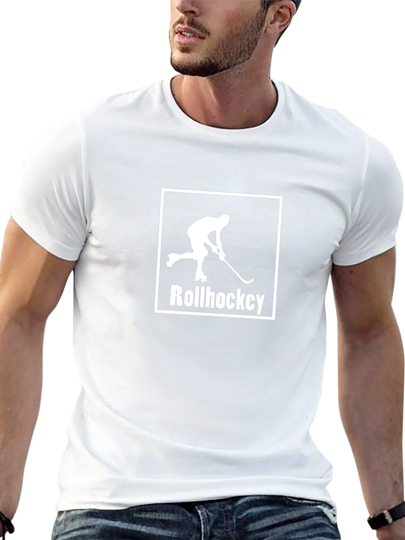 Rollhockey Graphic T-Shirt - Sporty Black Tee