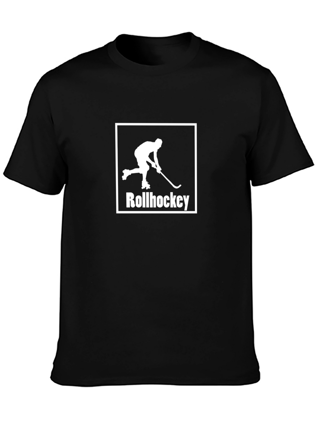 Rollhockey Graphic T-Shirt - Sporty Black Tee