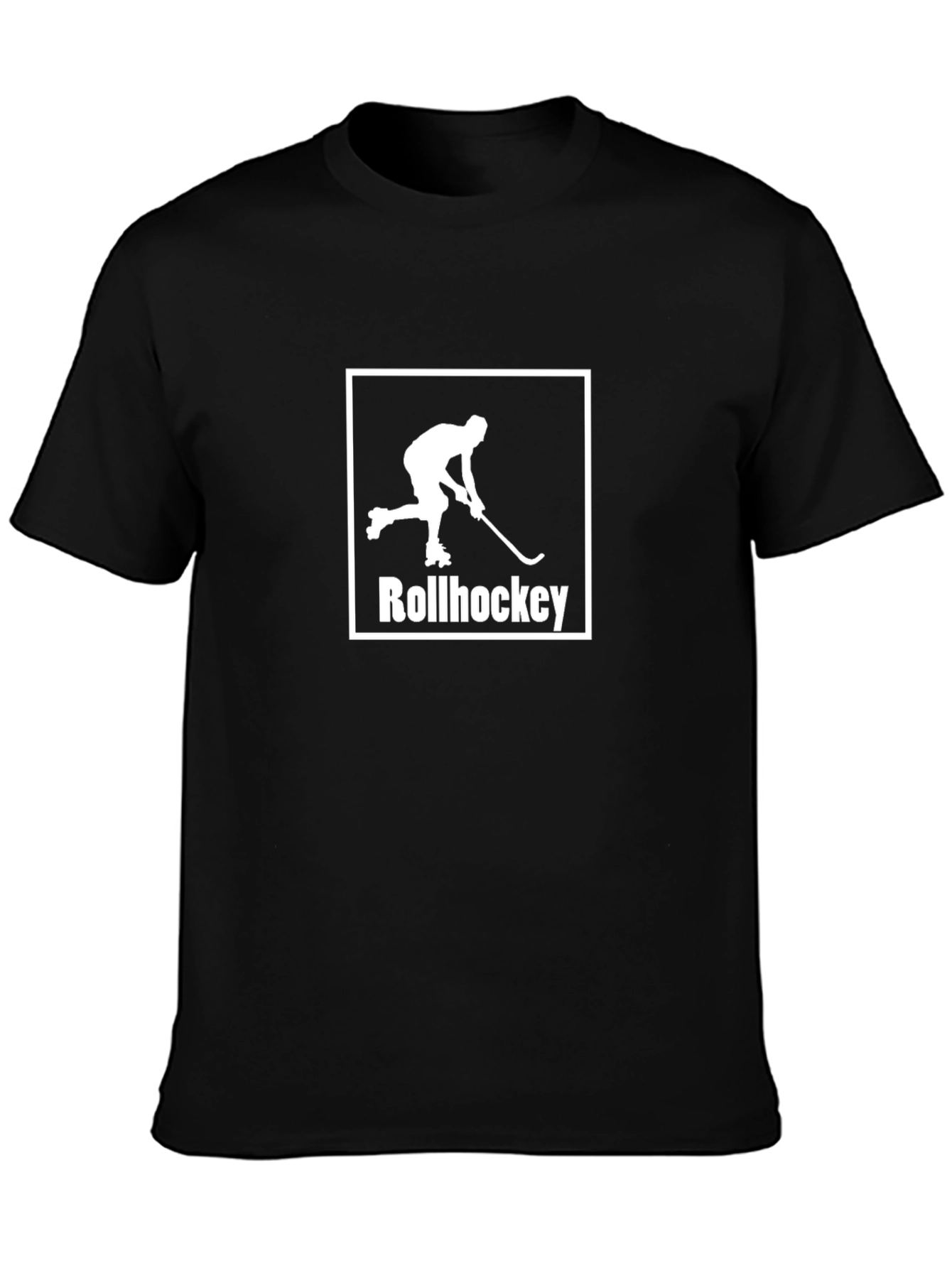 Rollhockey Graphic T-Shirt - Sporty Black Tee